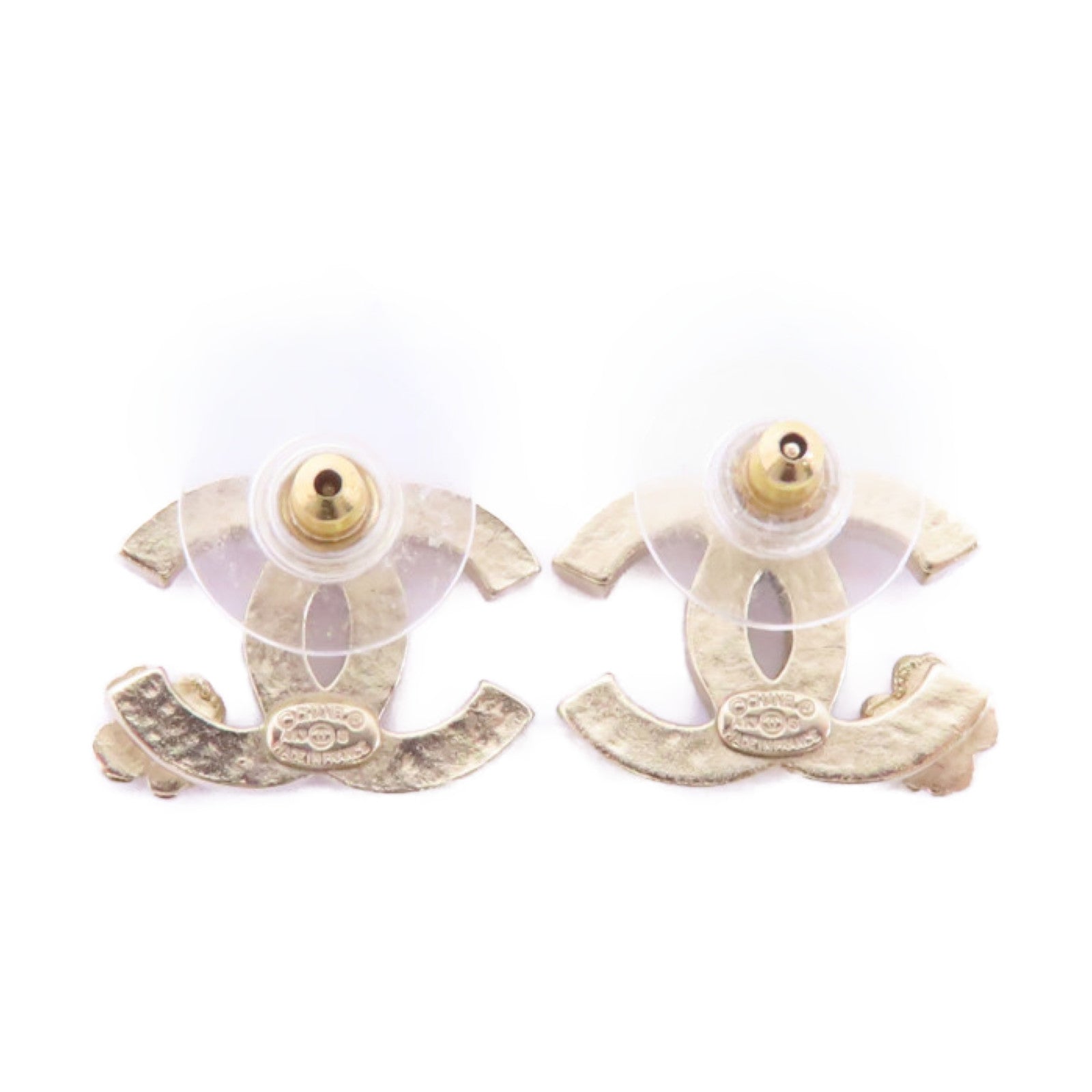 CHANEL 金屬Earring耳環金色/黑色