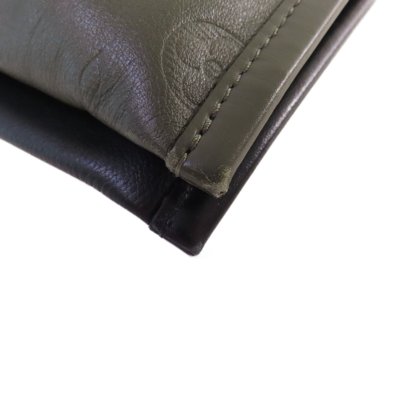 LOUIS VUITTON Monogram Shadow Flat Messenger Shoulder Bag肩背袋黑色/軍綠色