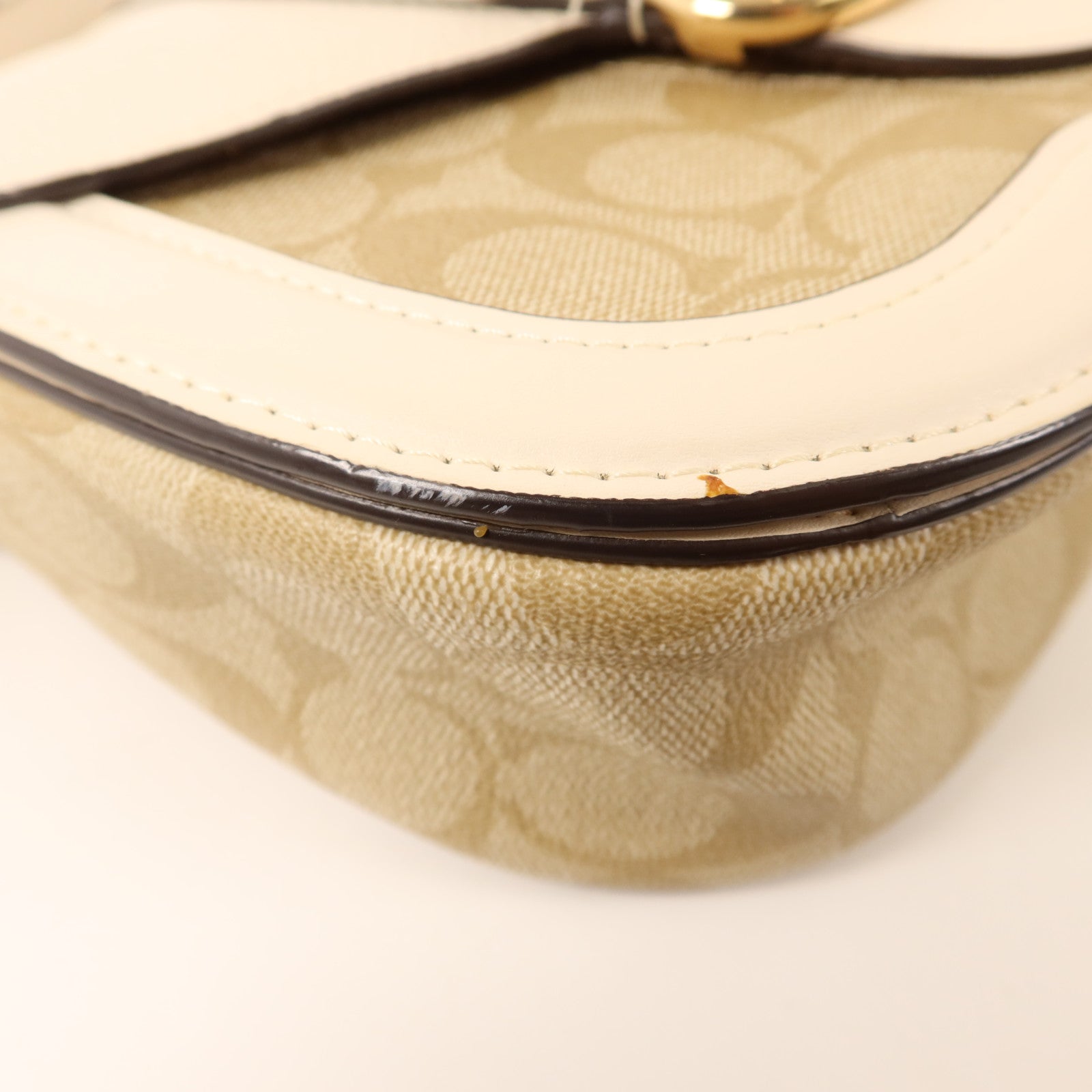 COACH 牛皮皮革Shoulder Bag金扣肩背袋