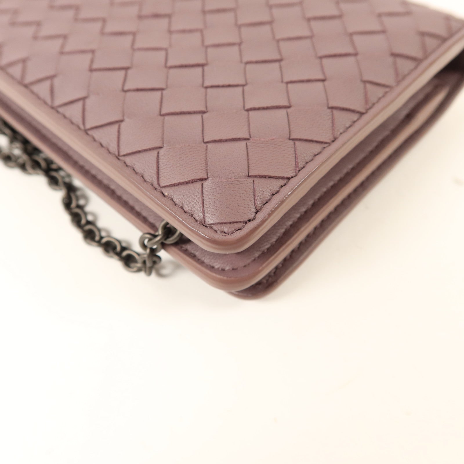 BOTTEGA VENETA 羊皮皮革Wallet On Chain鏈帶肩背袋