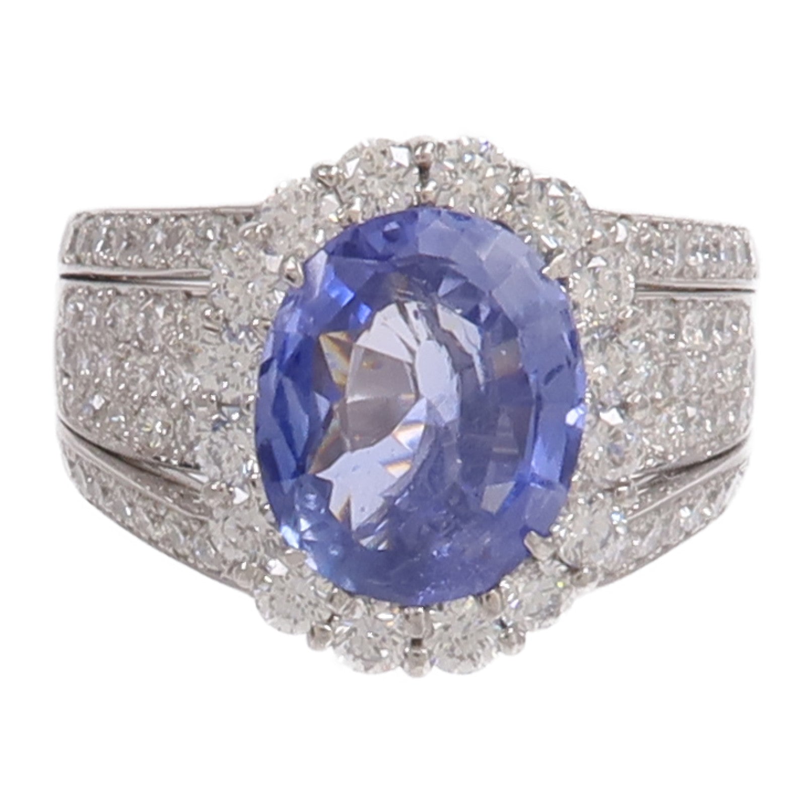 JEWELRY PT900鉑金Sapphire Diamond藍寶石/鑽石戒指