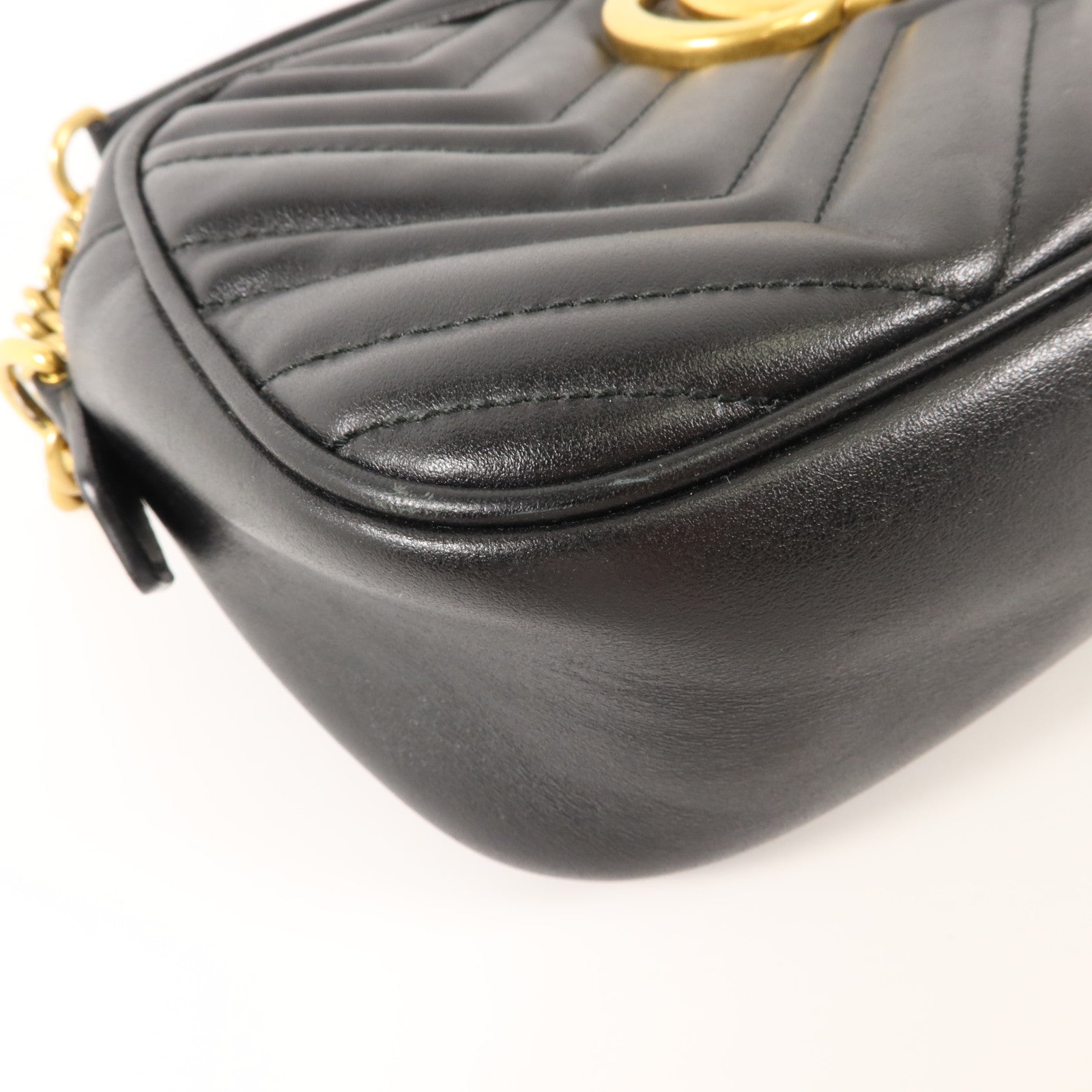 GUCCI 牛皮皮革GG Marmont Shoulder Bag鏈帶肩背袋