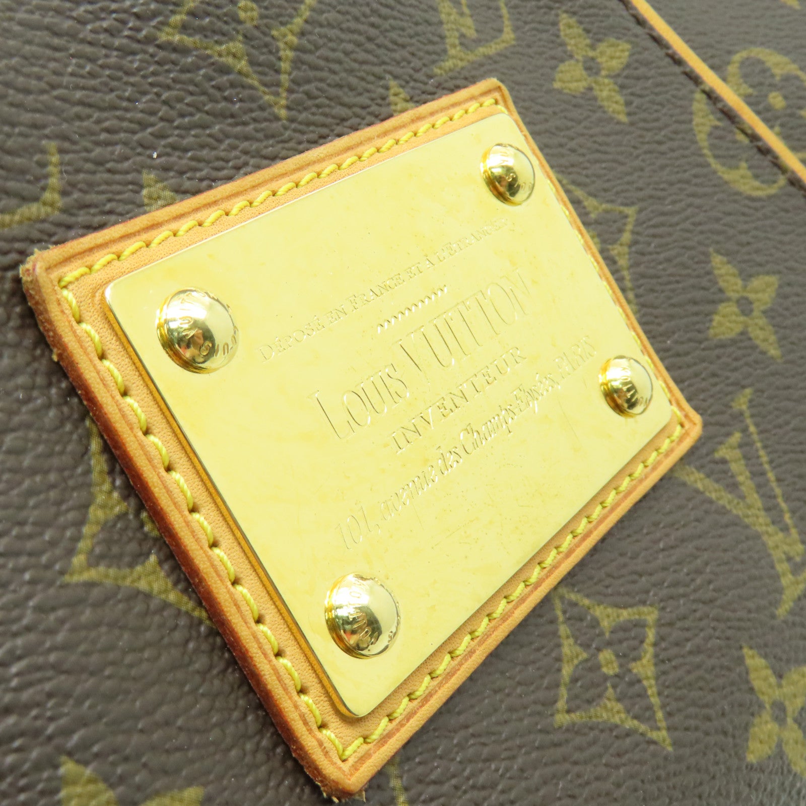 LOUIS VUITTON Monogram Galliera PM金扣肩背袋棕色