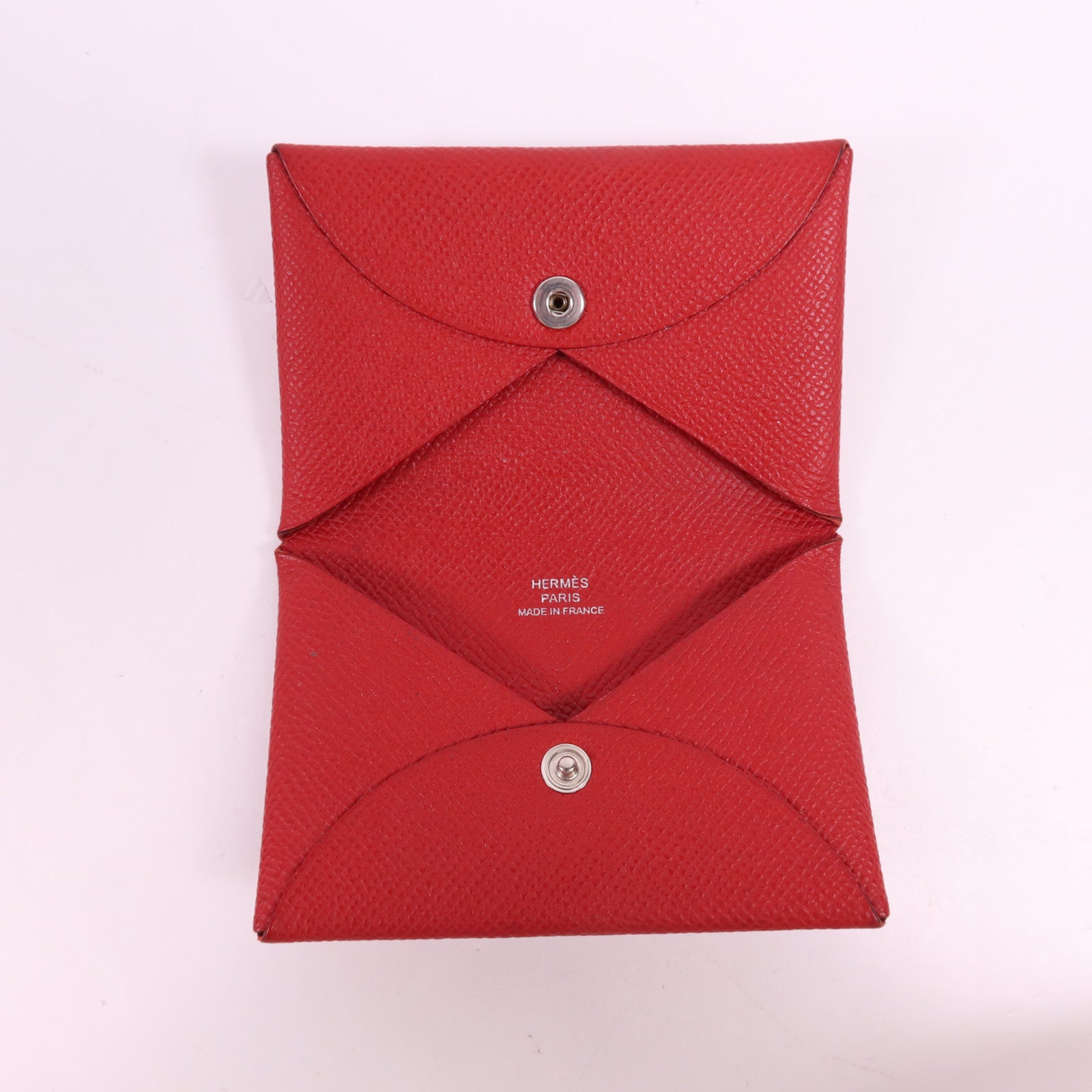 HERMES Epsom皮革Card Holder銀扣卡片套