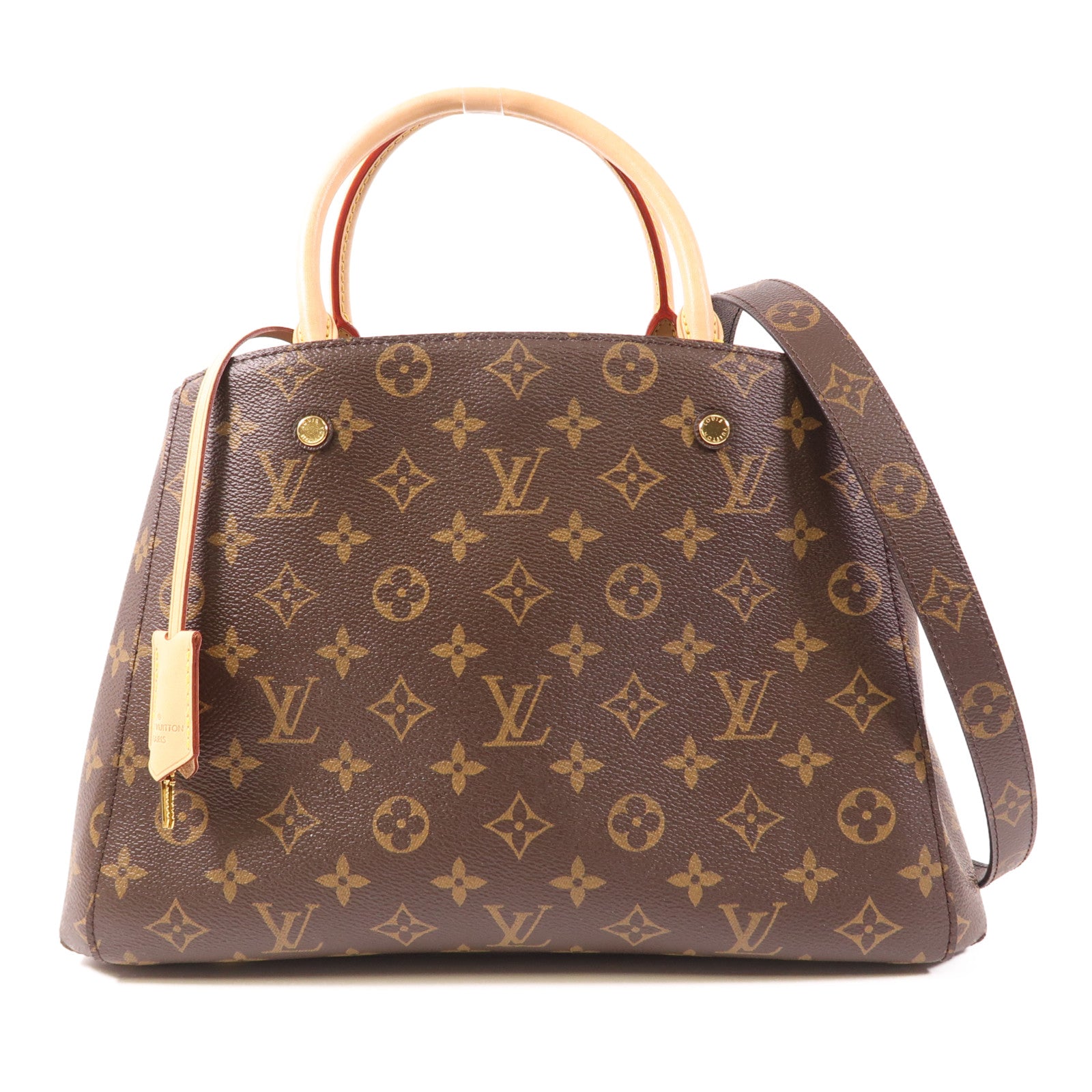 LOUIS VUITTON Monogram Montaigne MM金扣手挽肩背兩用袋