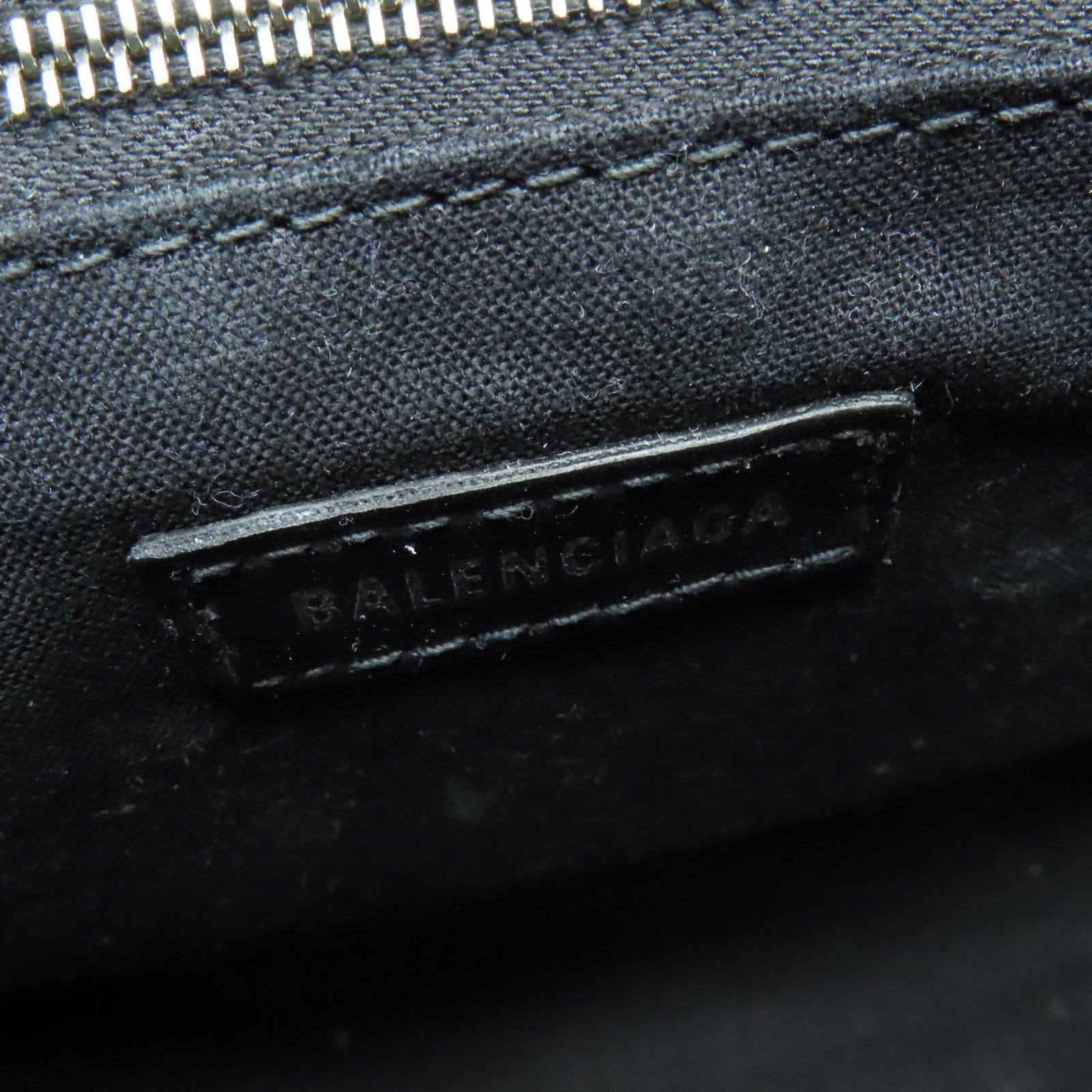 BALENCIAGA 【清倉大減價】帆布Shoulder Bag銀扣手挽肩背兩用袋黑色