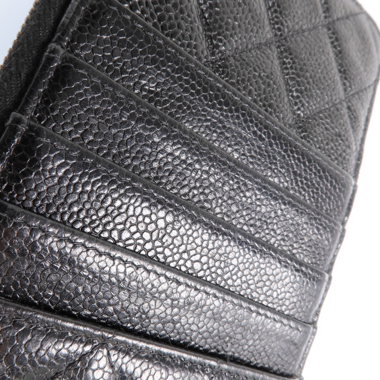 CHANEL 【激減優惠】牛皮皮革Phone Zipper Wallet銀扣長錢包