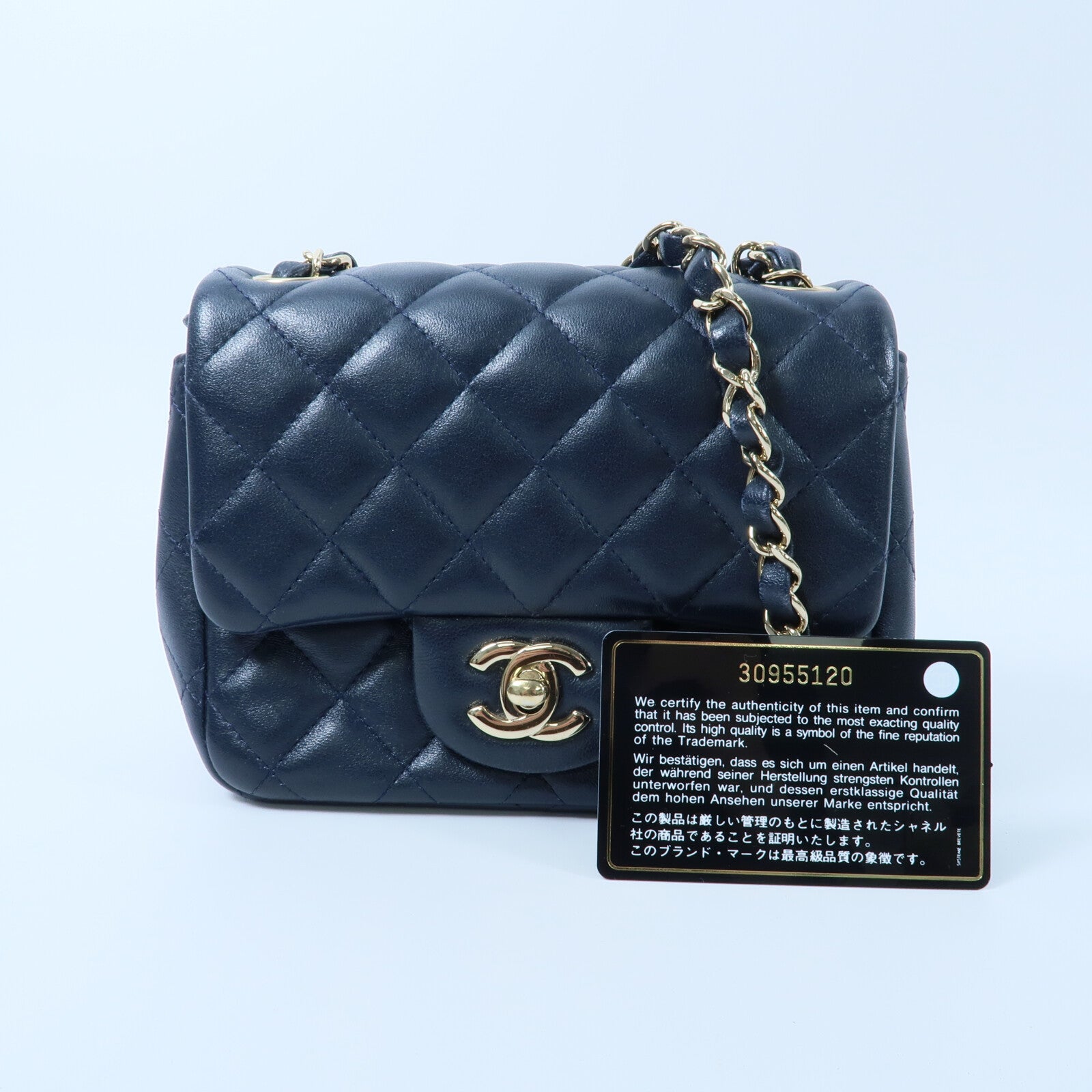 CHANEL 羊皮皮革Classic 17鏈帶肩背袋