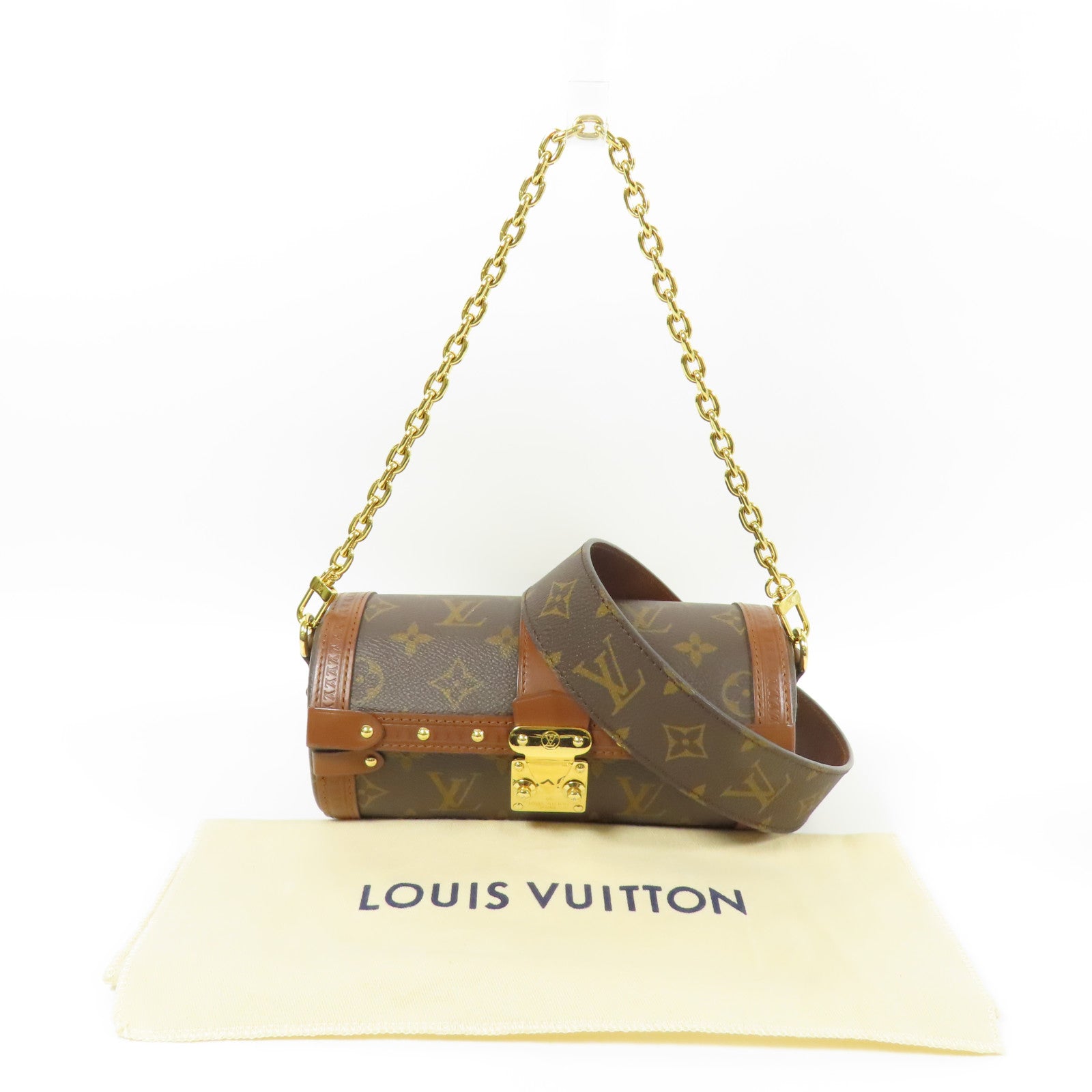 LOUIS VUITTON LV GHW Papillon Trunk 2way Shoulder Bag M57835 Monogram Brown