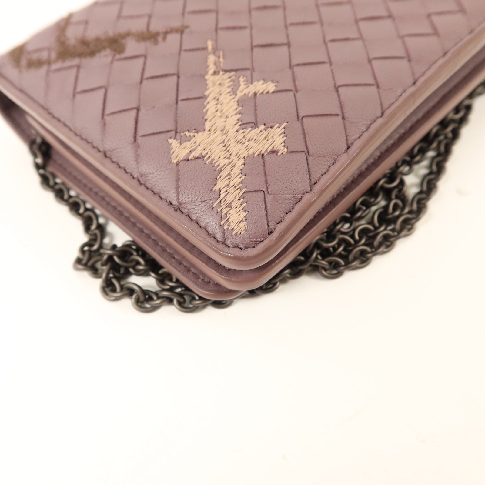 BOTTEGA VENETA 羊皮皮革Wallet On Chain鏈帶肩背袋