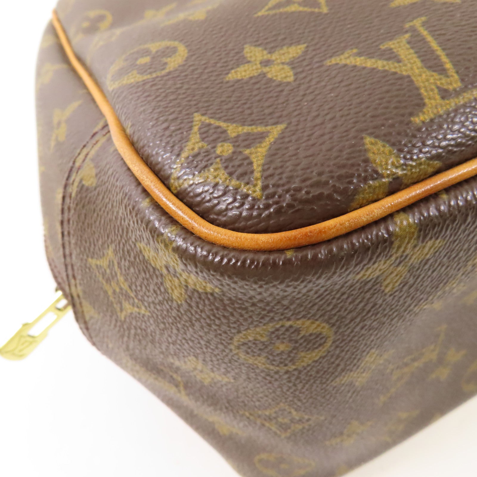 LOUIS VUITTON【激減優惠】 Monogram Deauville金扣手挽袋棕色