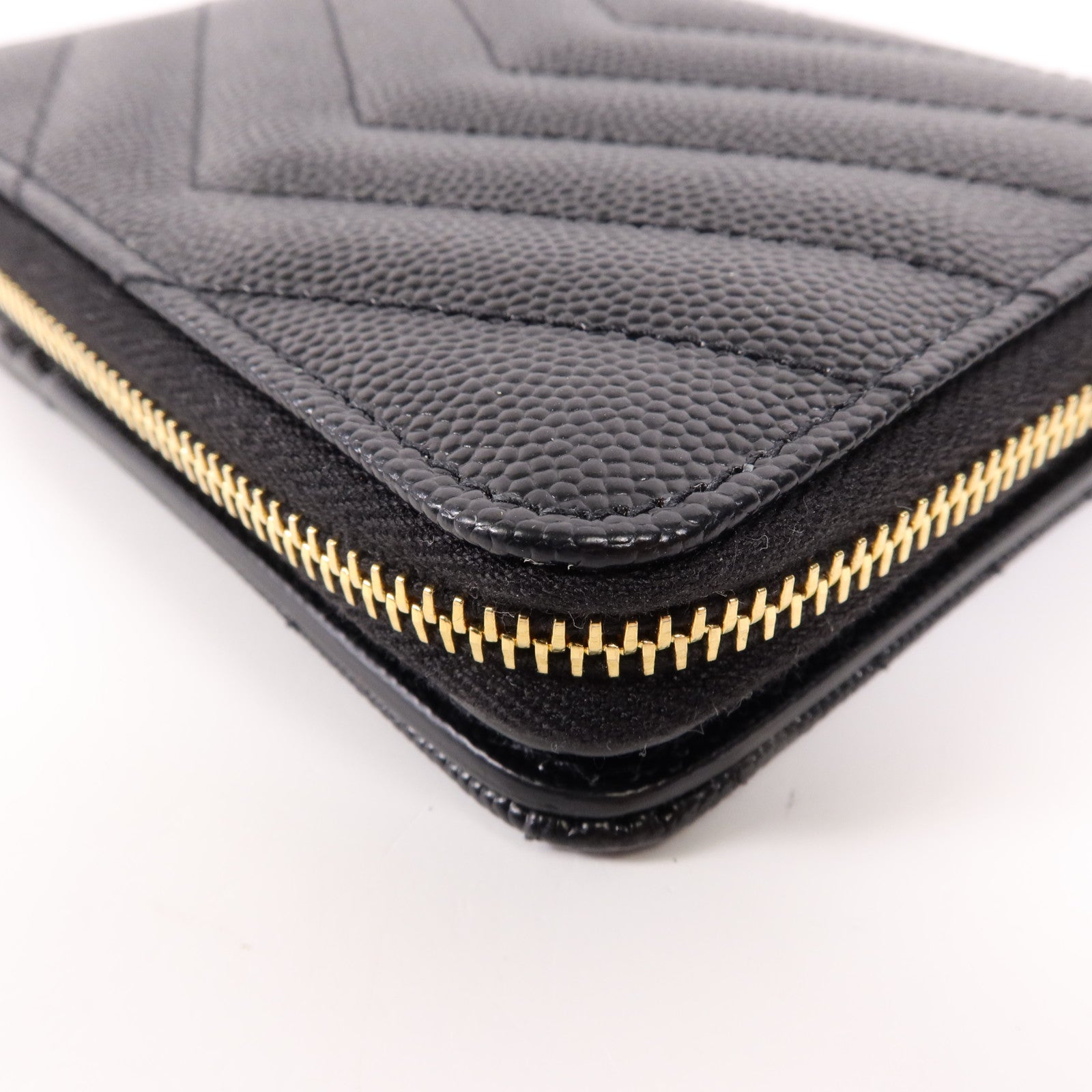 SAINT LAURENT 牛皮皮革Cassandre Matelasse Wallet金扣錢包