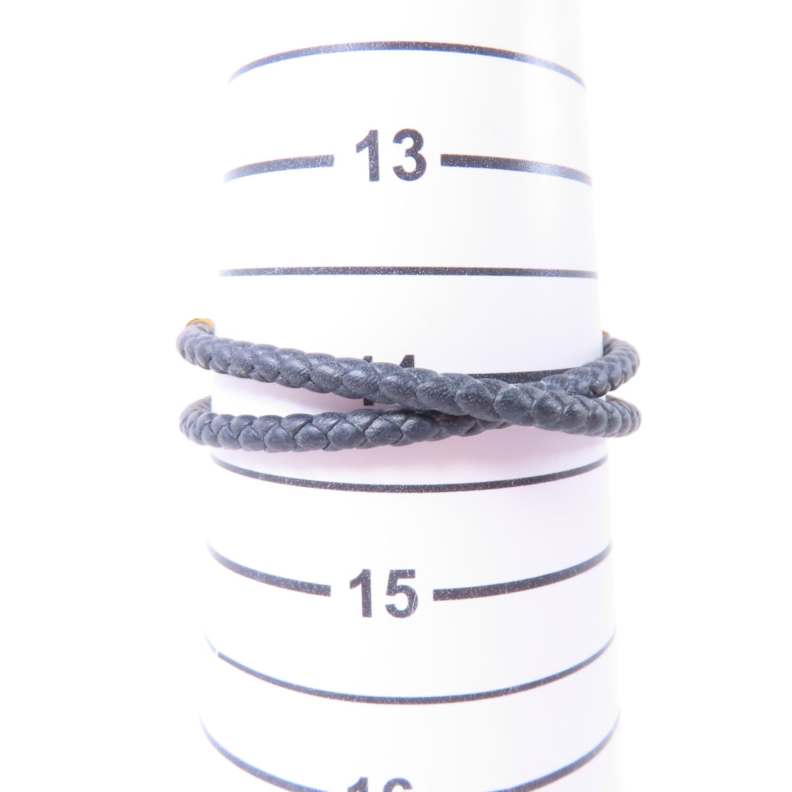 HERMES 【激減優惠】牛皮皮革/金屬Roulis Double Tour Bracelet手鏈米灰色/金色