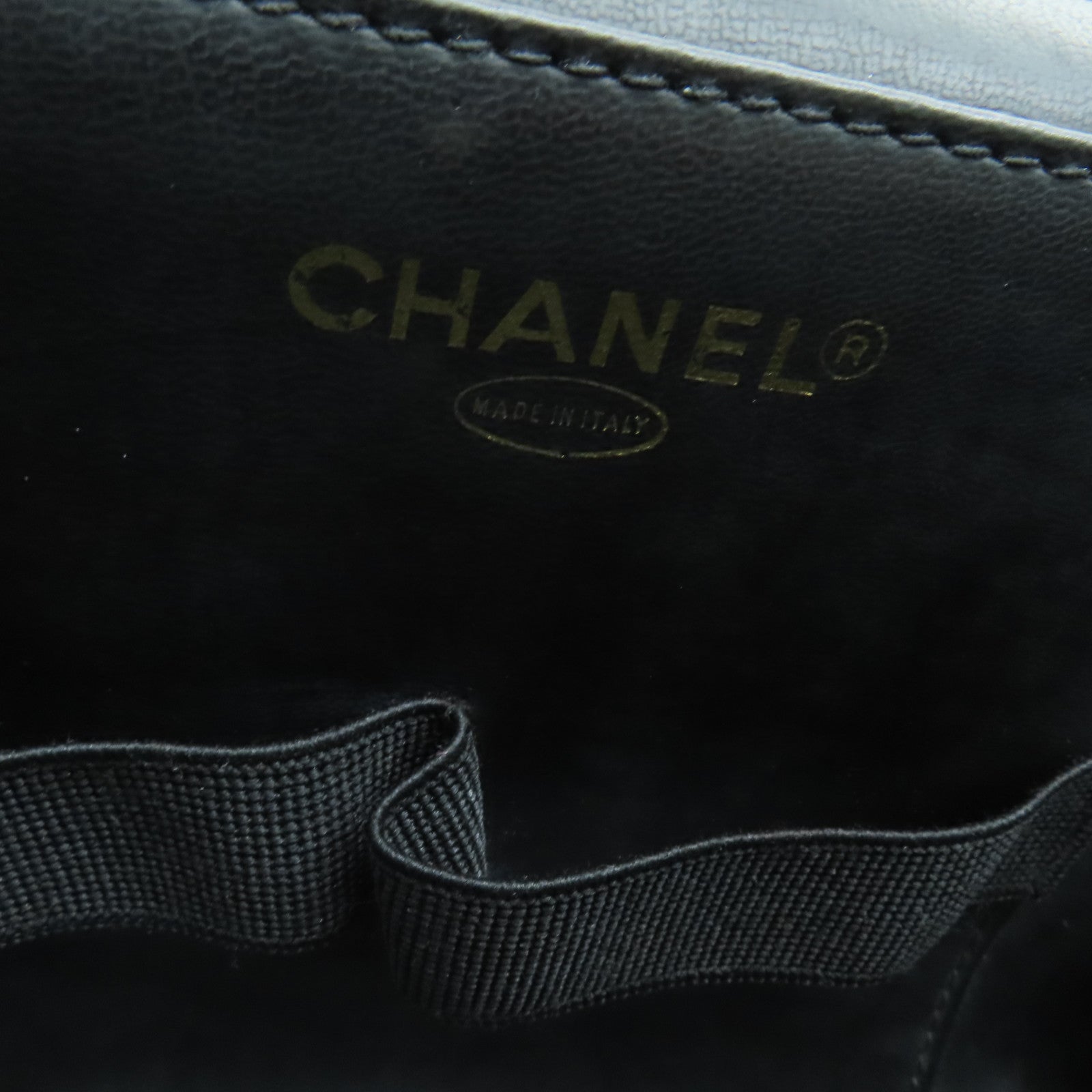 CHANEL 【清倉大減價】牛皮皮革Vintage Bag金扣手挽肩背兩用袋黑色
