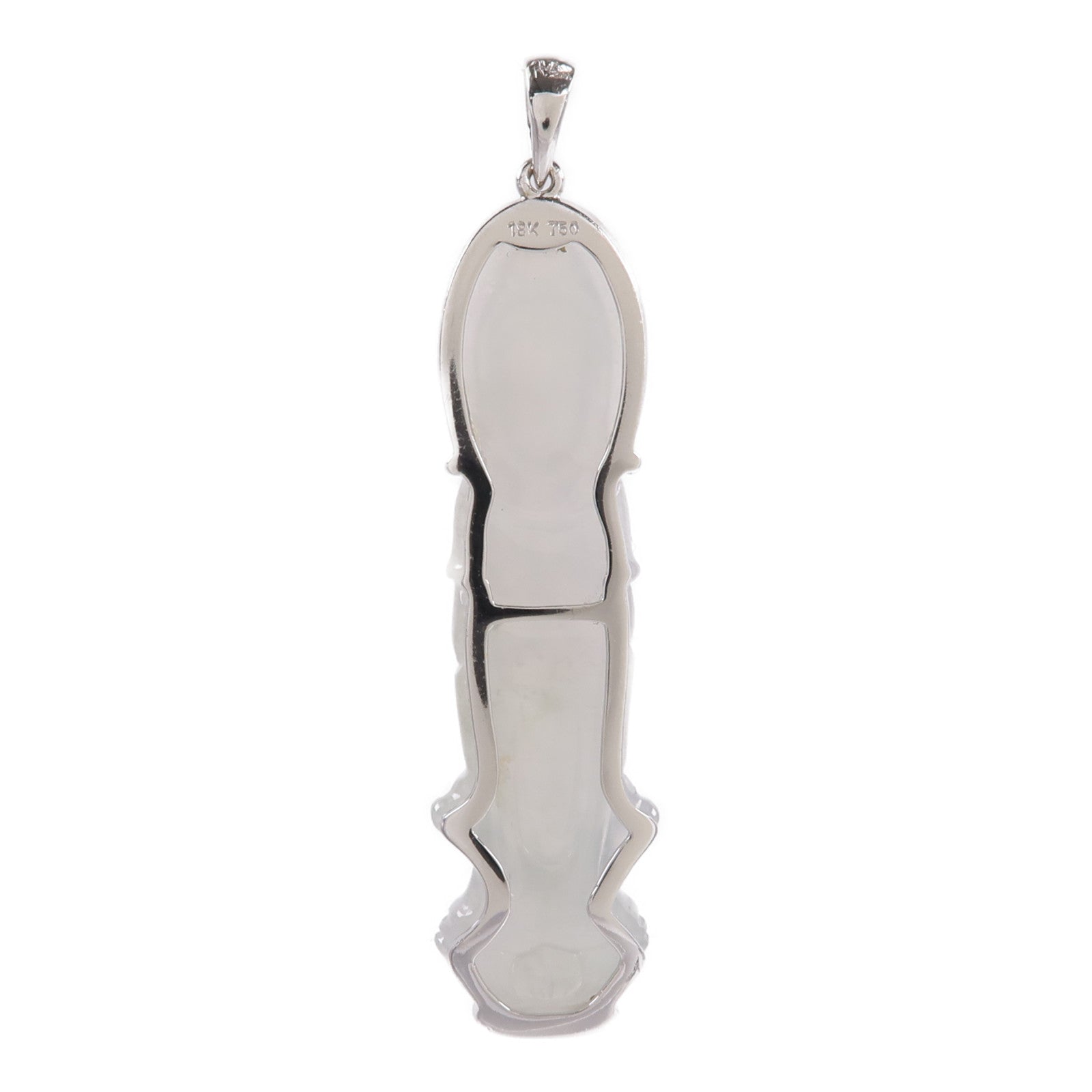 JEWELRY 18K白金Jade Pendant Top翡翠吊墜