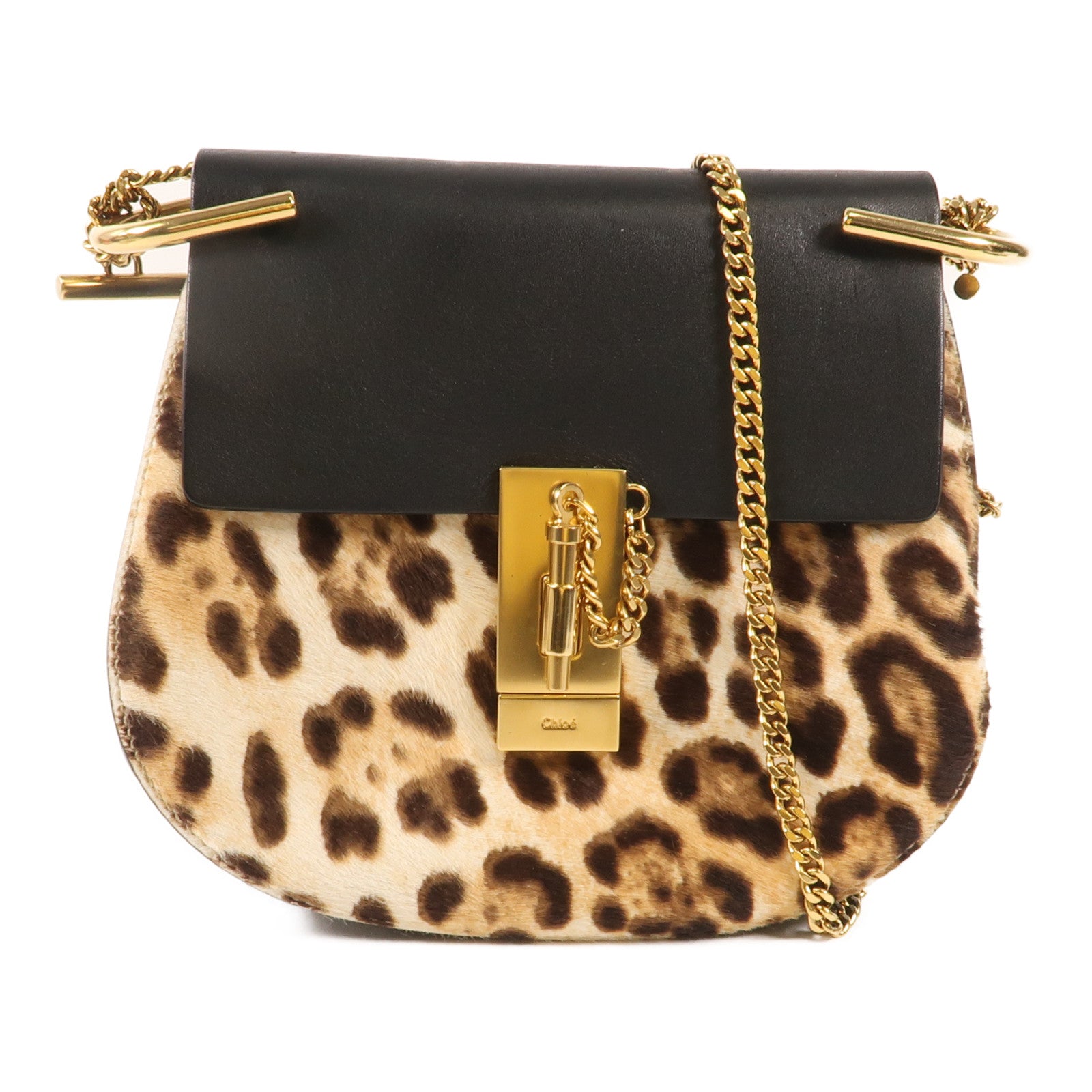 Chloe 馬毛Chain Shoulder金扣鏈帶肩背袋