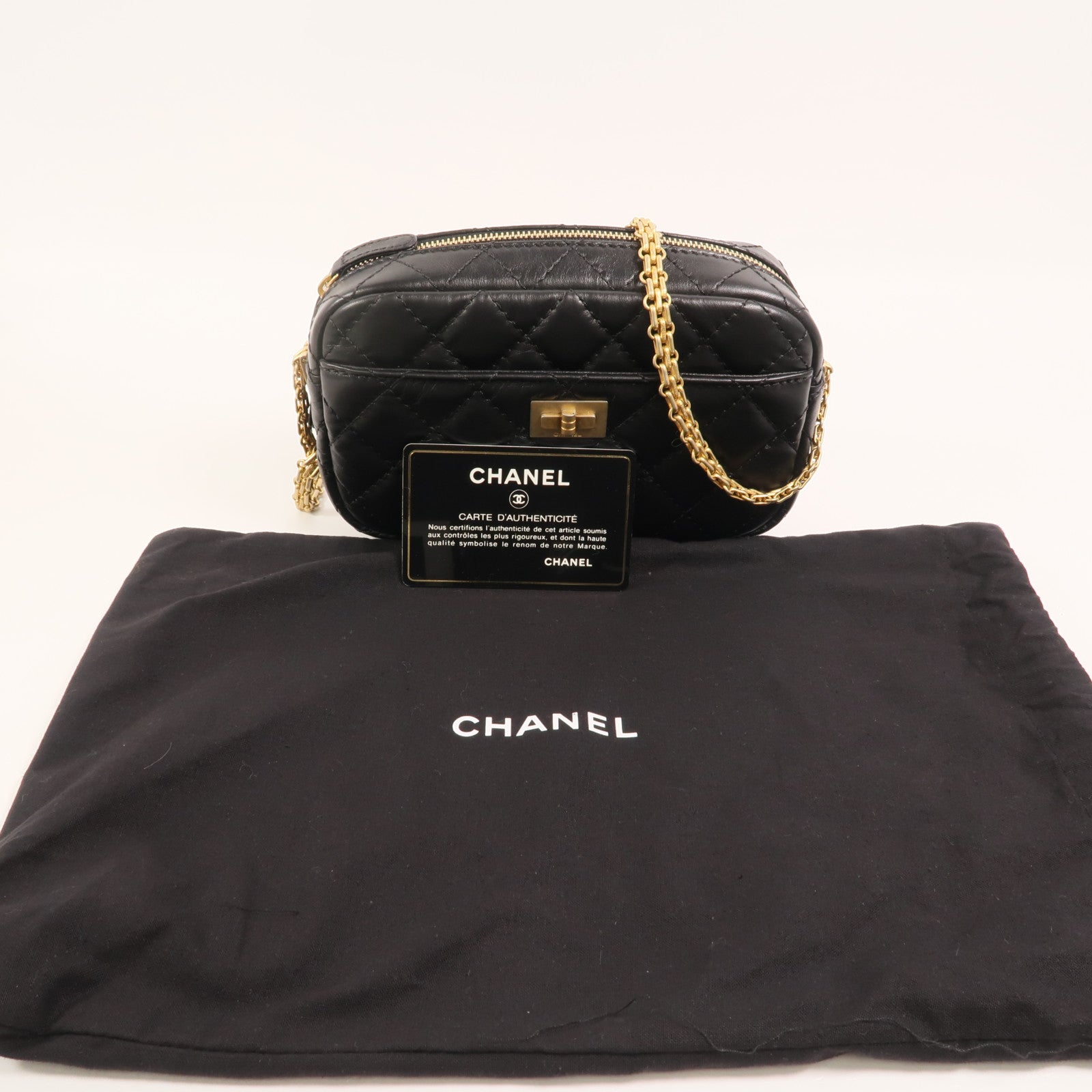 CHANEL 【激減優惠】牛皮皮革2.55 Camera Bag鏈帶肩背袋