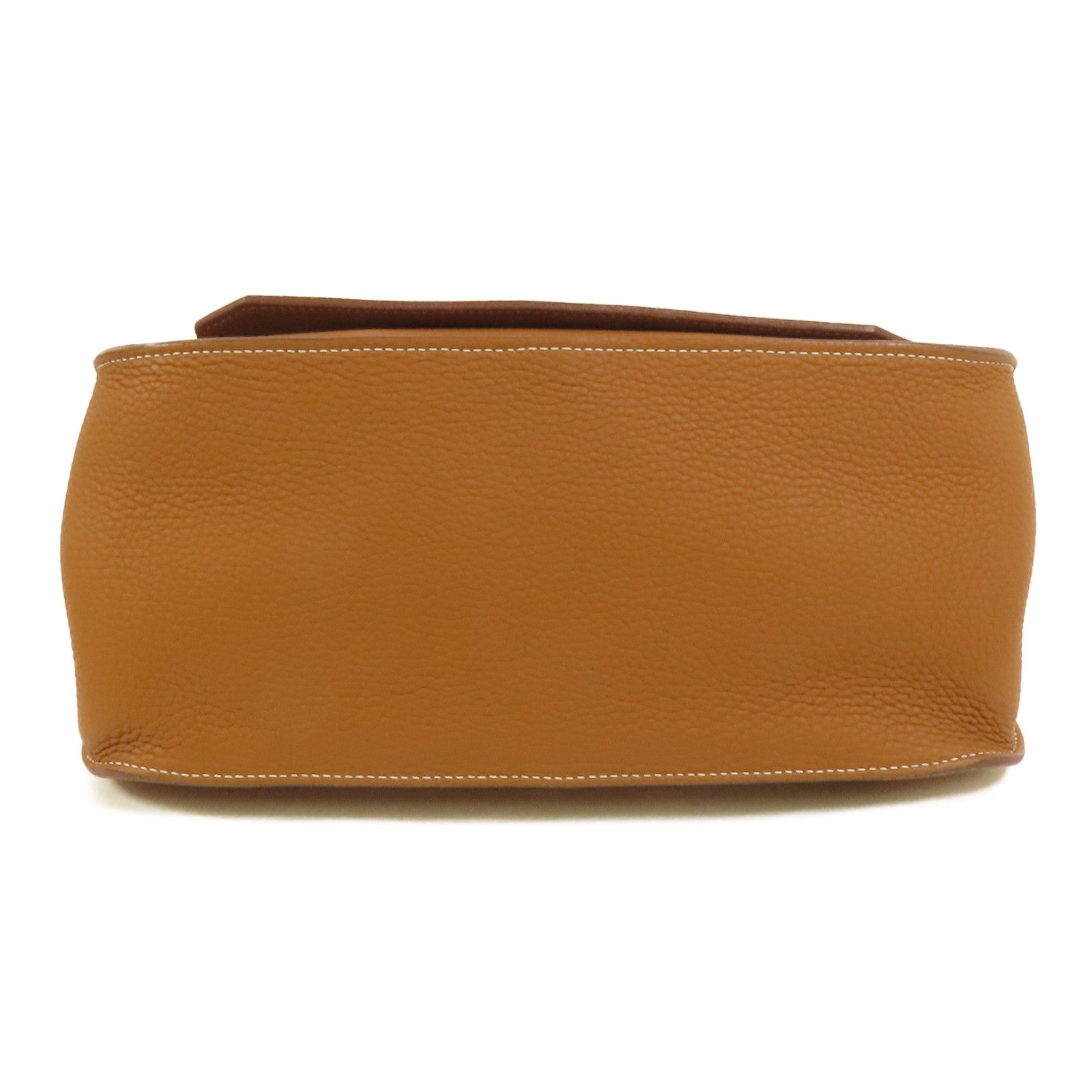 HERMES Clemence皮革Jypsiere 31銀扣肩背袋Gold