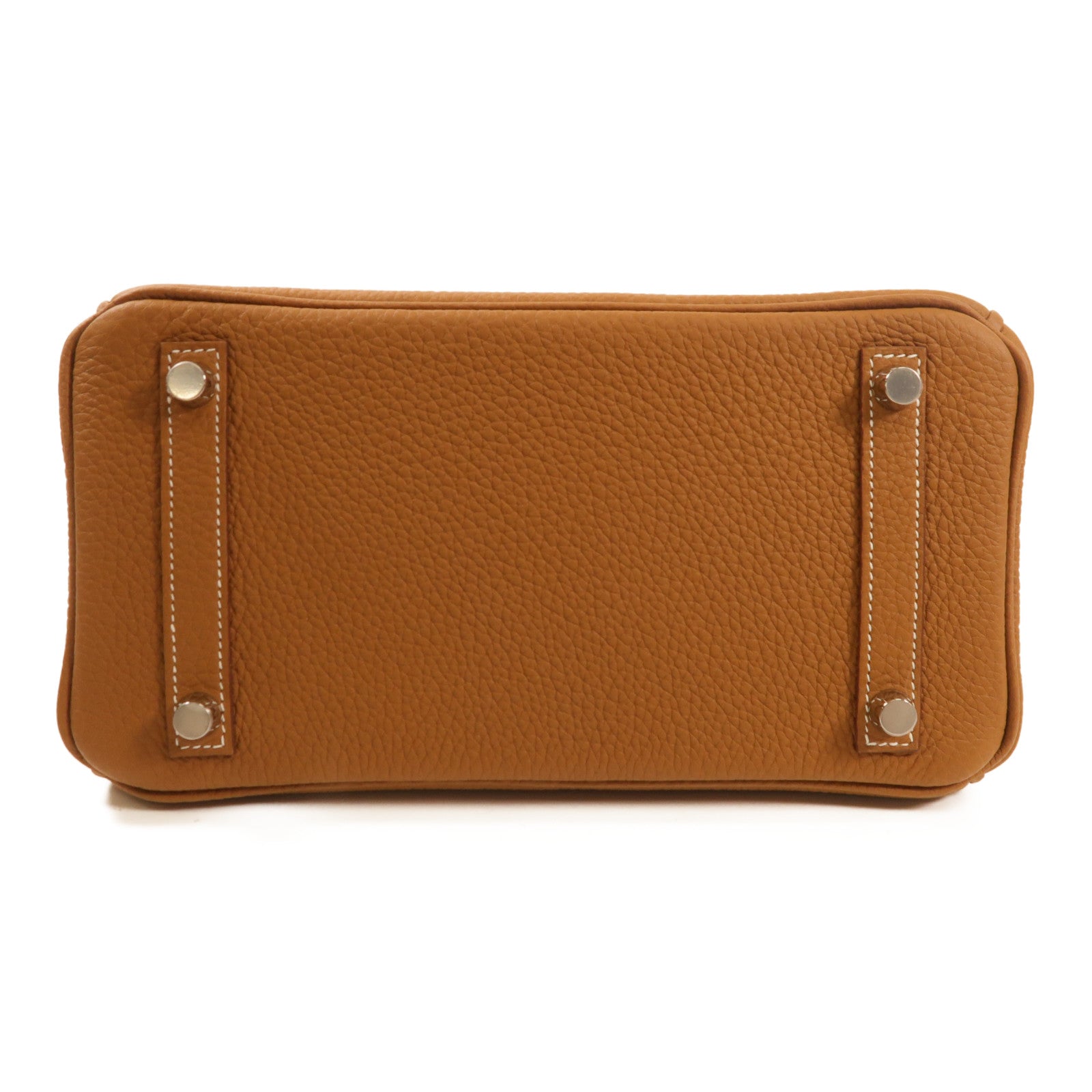 HERMES 【激減優惠】Togo皮革Birkin 25銀扣手挽袋Gold