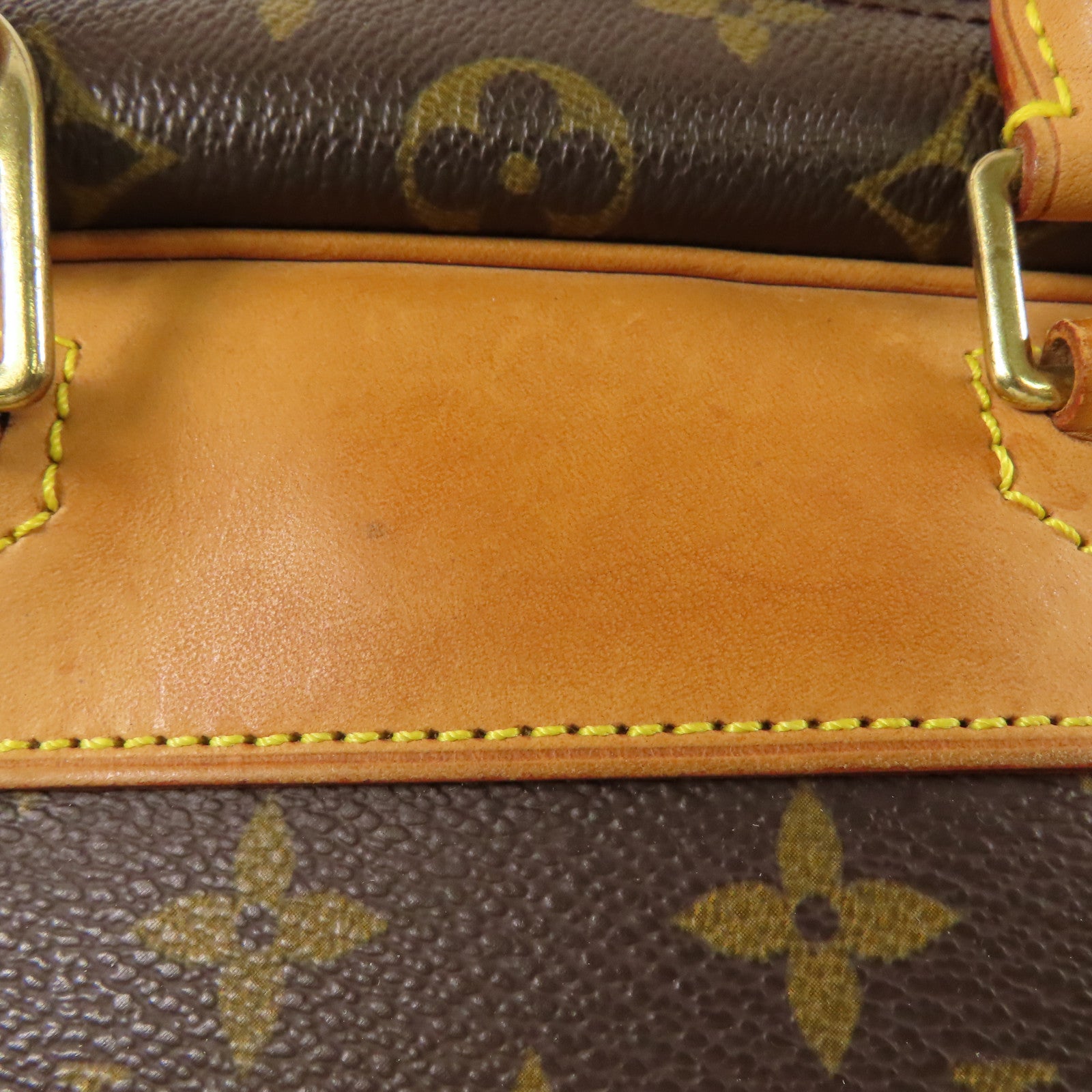 LOUIS VUITTON【激減優惠】 Monogram Deauville金扣手挽袋棕色