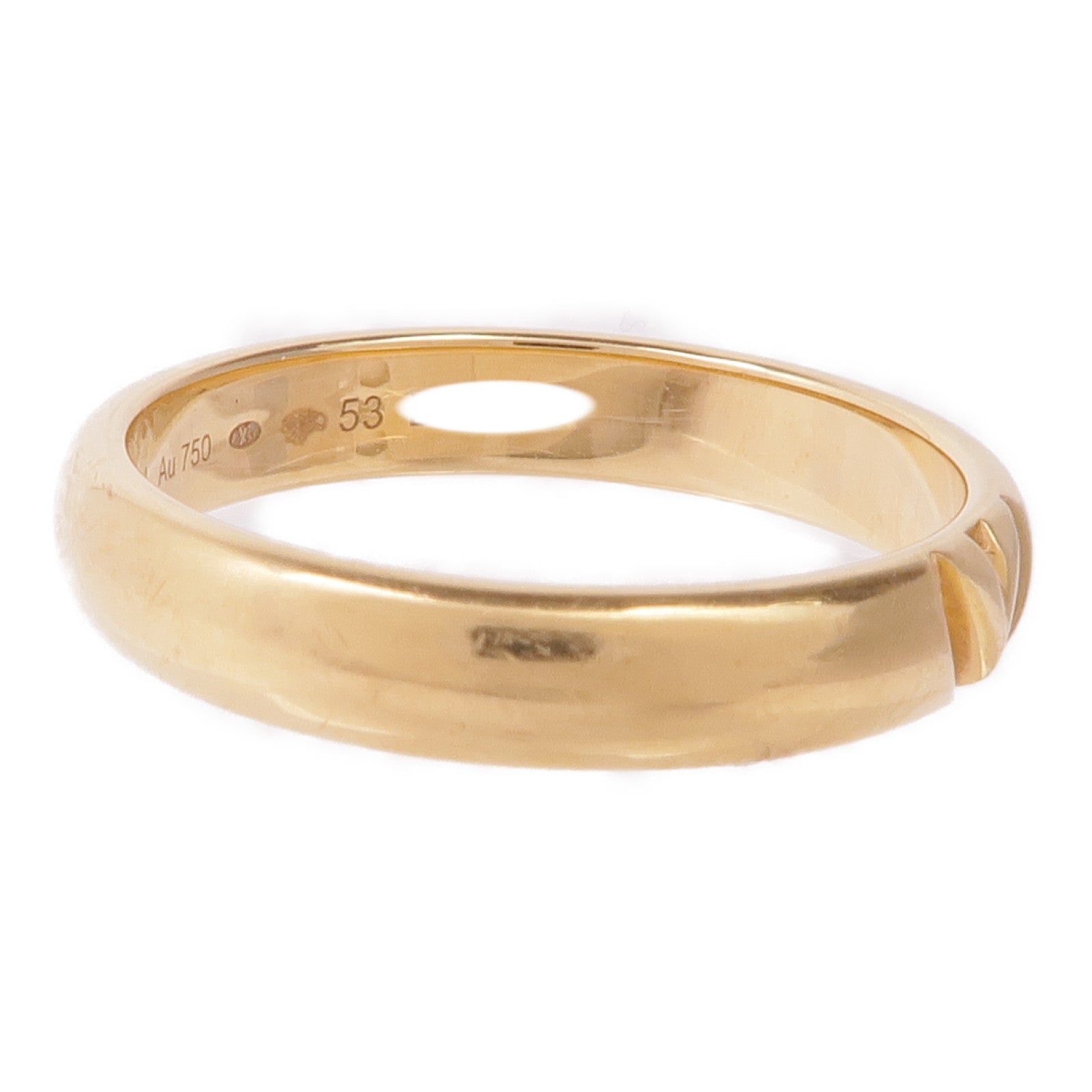 LOUIS VUITTON 18K黃金Volt Multi Wedding Band戒指LV#53/US#6.5