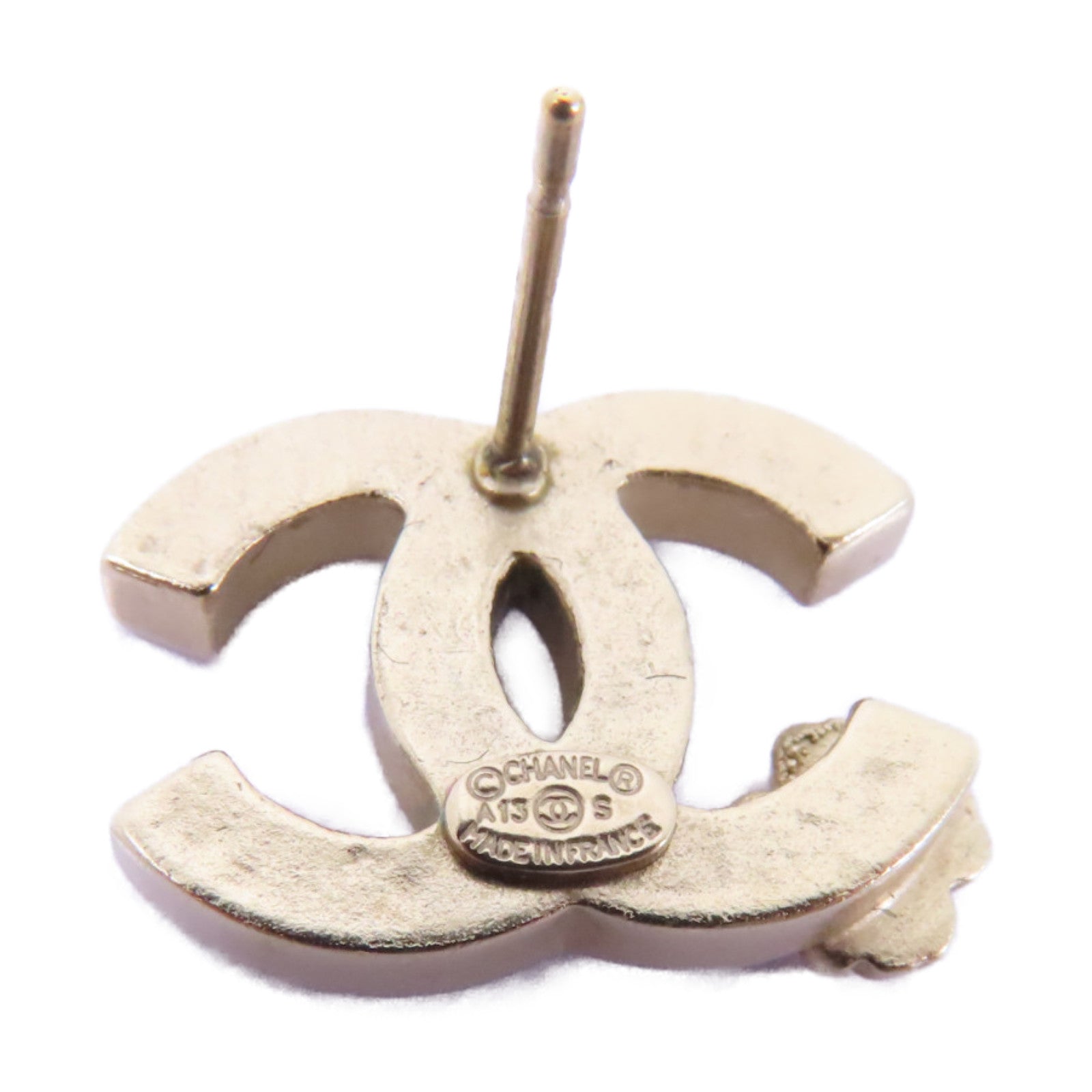 CHANEL 金屬Earring耳環金色/黑色