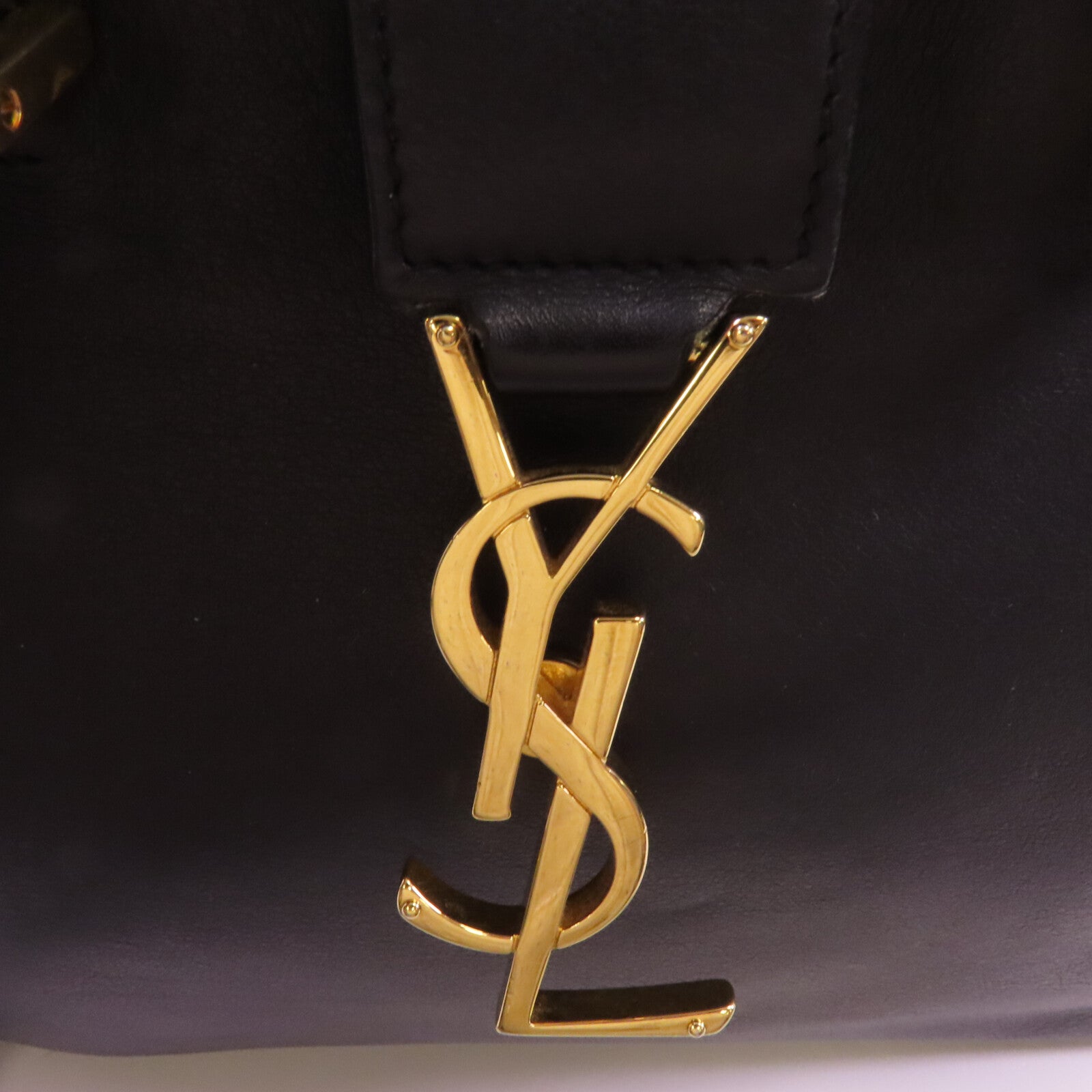 SAINT LAURENT 牛皮皮革2Way Shoulder Bag金扣手挽肩背兩用袋