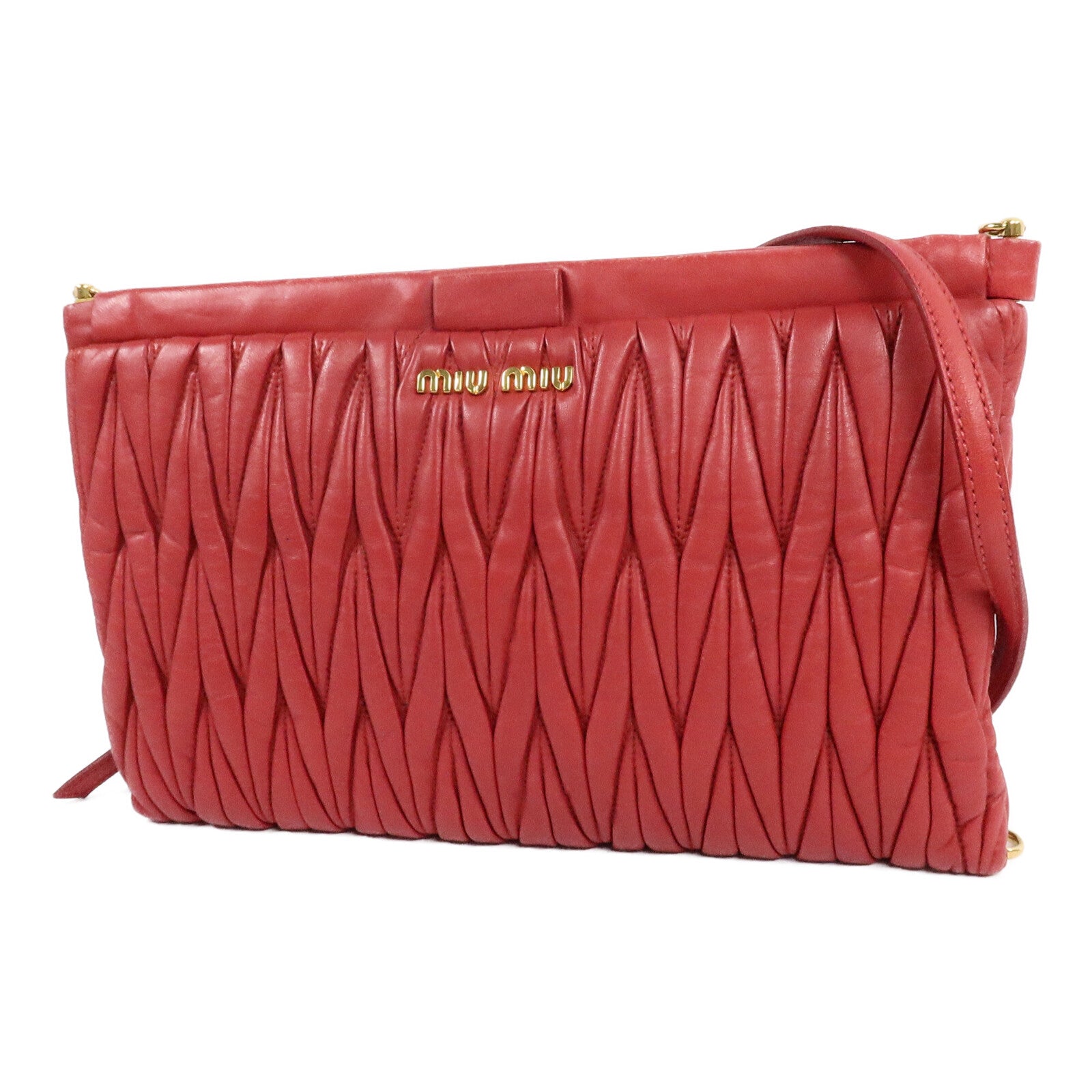 Miu Miu 羊皮皮革Shoulder Clutch Bag肩背袋