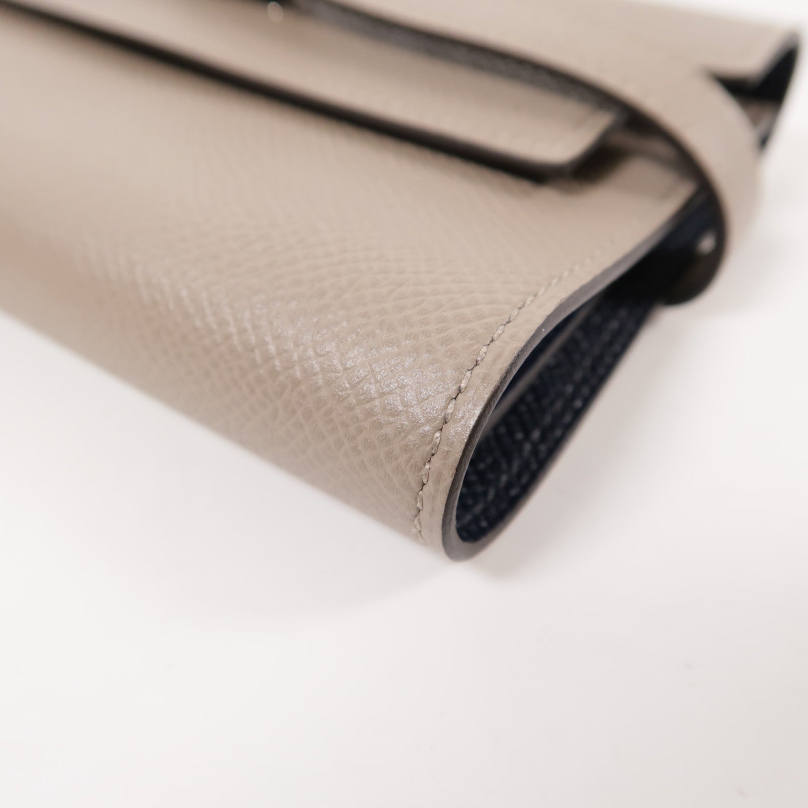 HERMES Epsom皮革Kelly Wallet銀扣錢包