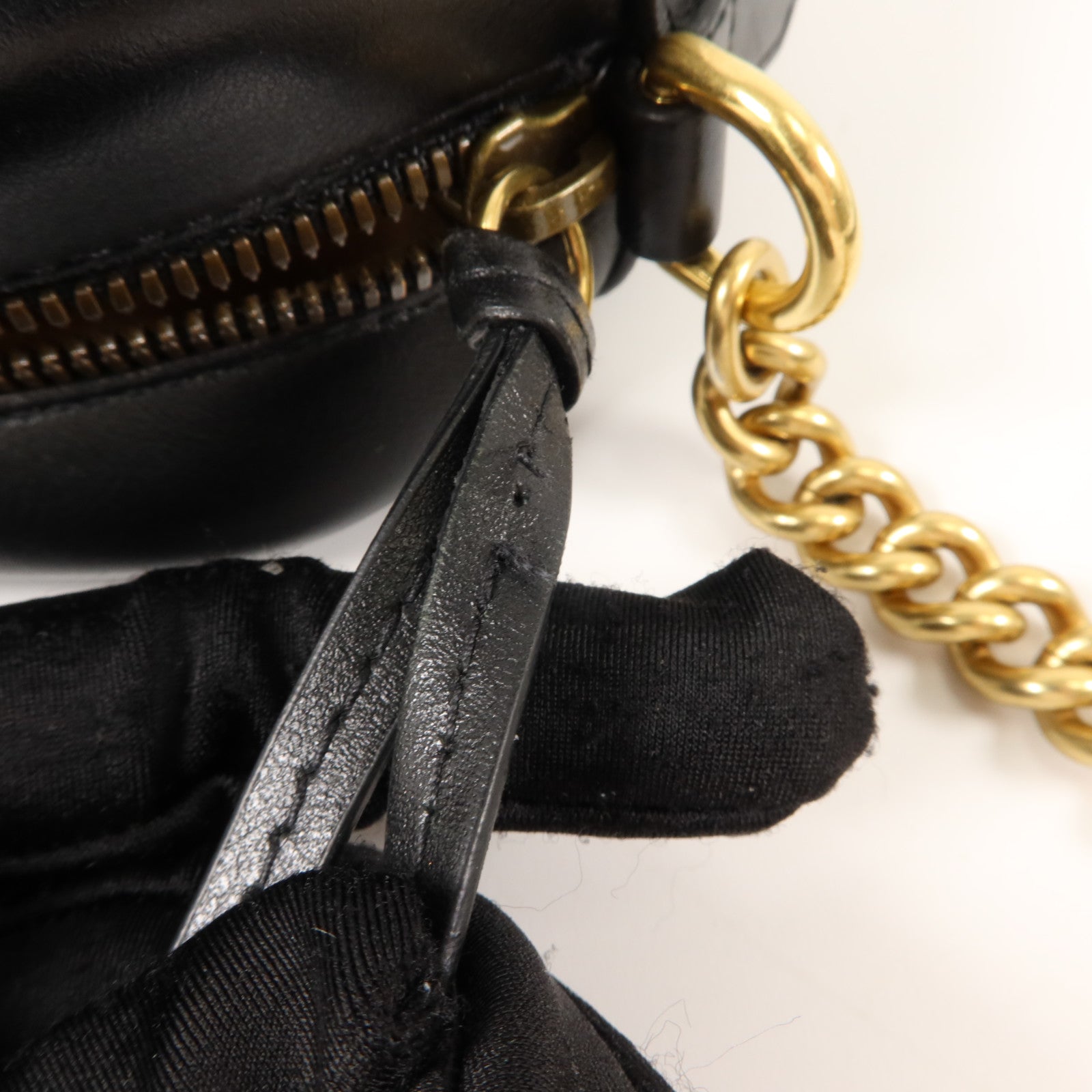 GUCCI 牛皮皮革GG Marmont Shoulder Bag鏈帶肩背袋