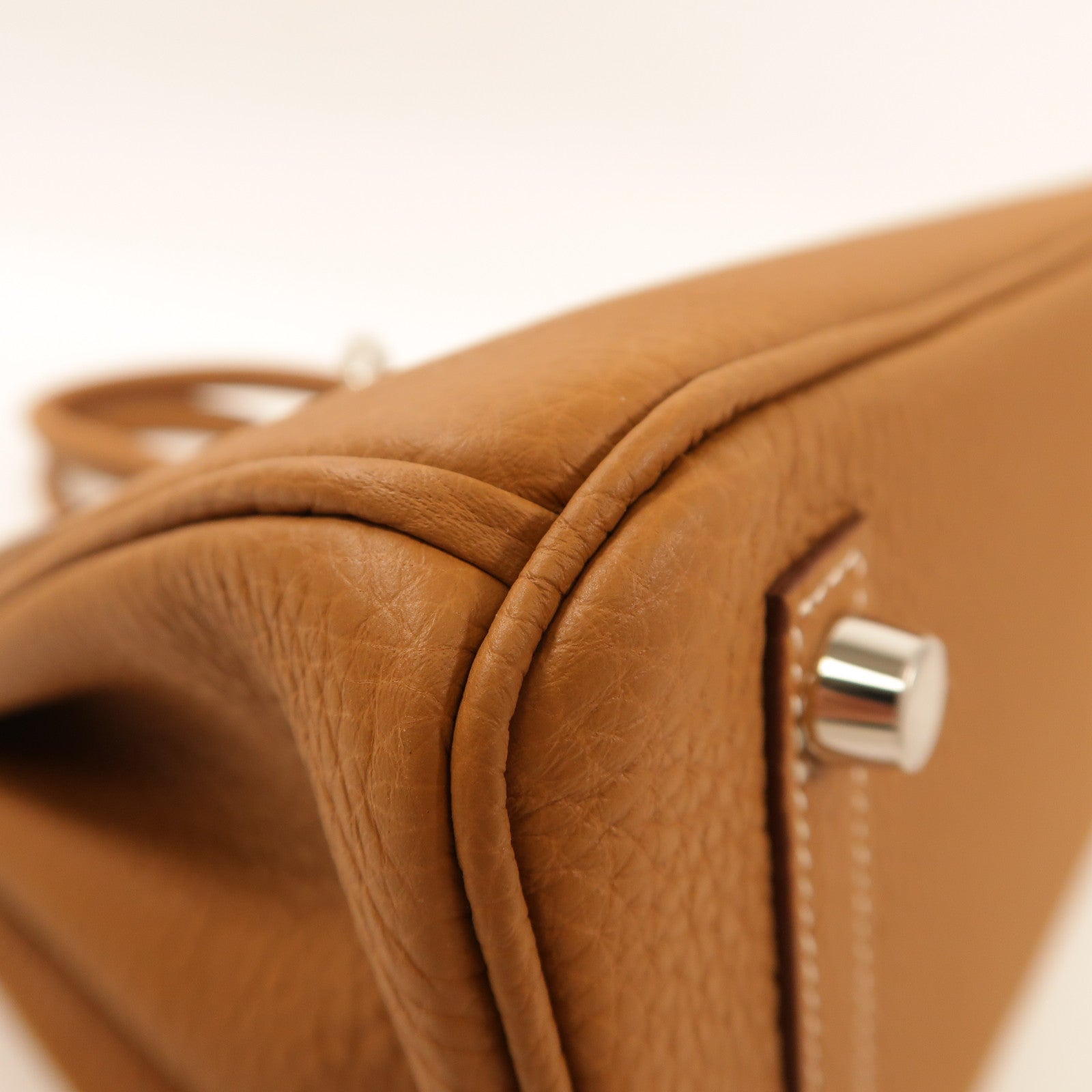 HERMES 【激減優惠】Togo皮革Birkin 25銀扣手挽袋Gold