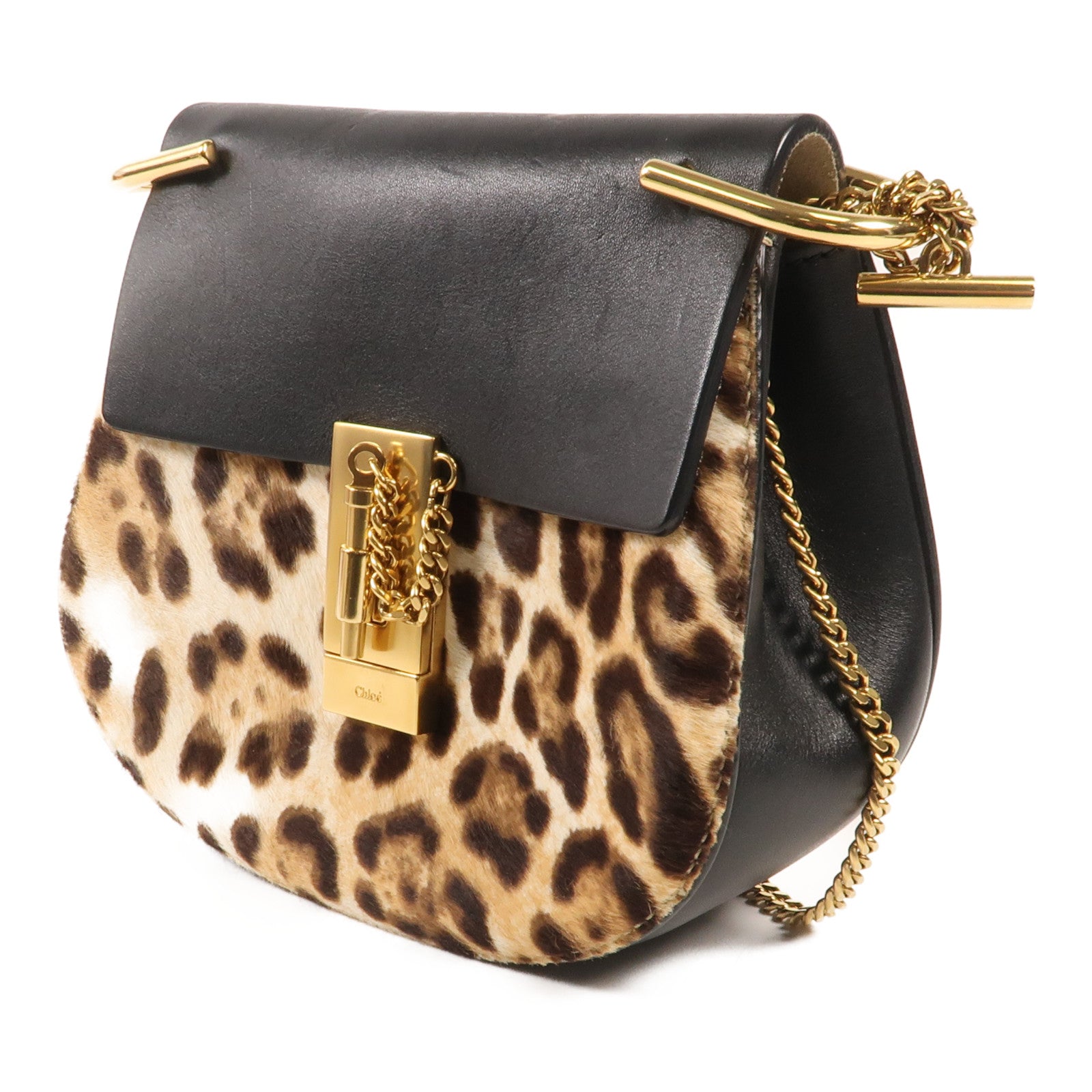 Chloe 馬毛Chain Shoulder金扣鏈帶肩背袋