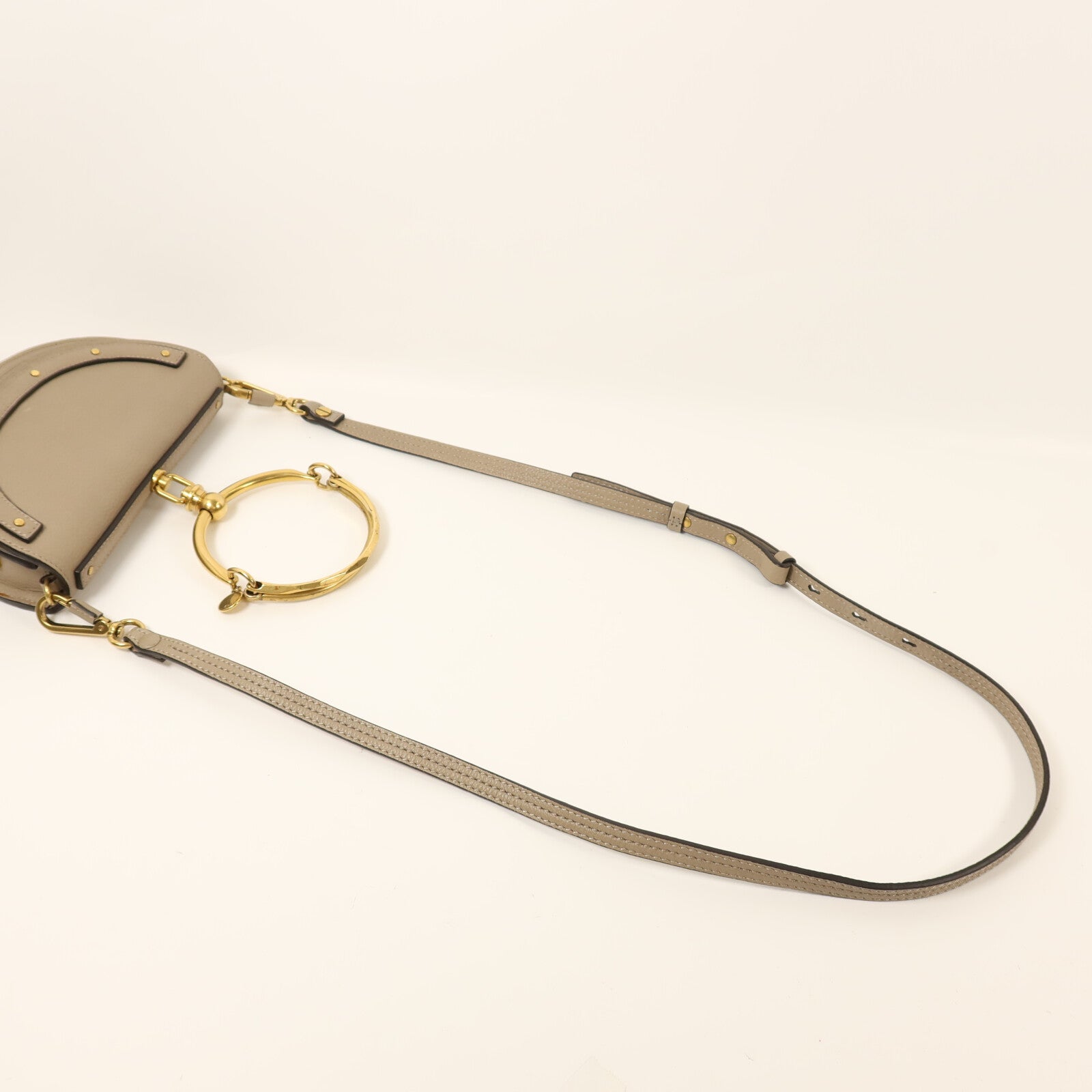 Chloe 牛皮皮革Nile Minaudiere Bracelet Bag金扣手挽肩背兩用袋