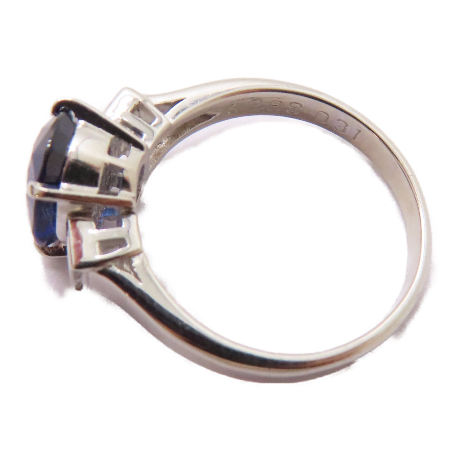 JEWELRY PT900鉑金Sapphire/Diamond Ring 2.68ct藍寶石/0.31ct鑽石戒指US#7