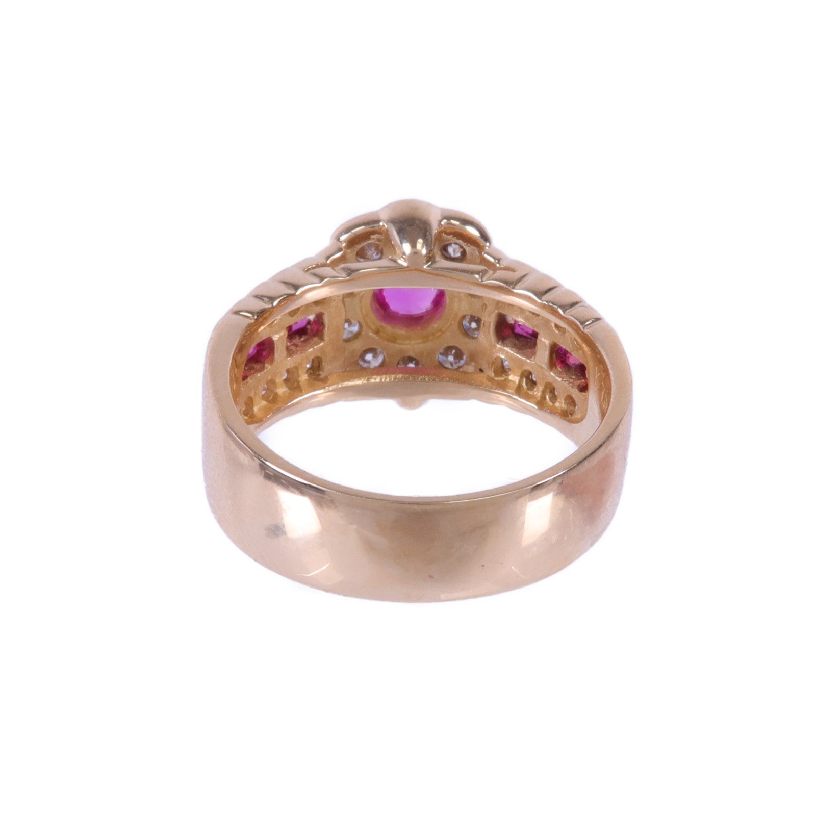 JEWELRY 18K黃金Ruby Diamond Ring紅寶石/鑽石戒指#US6