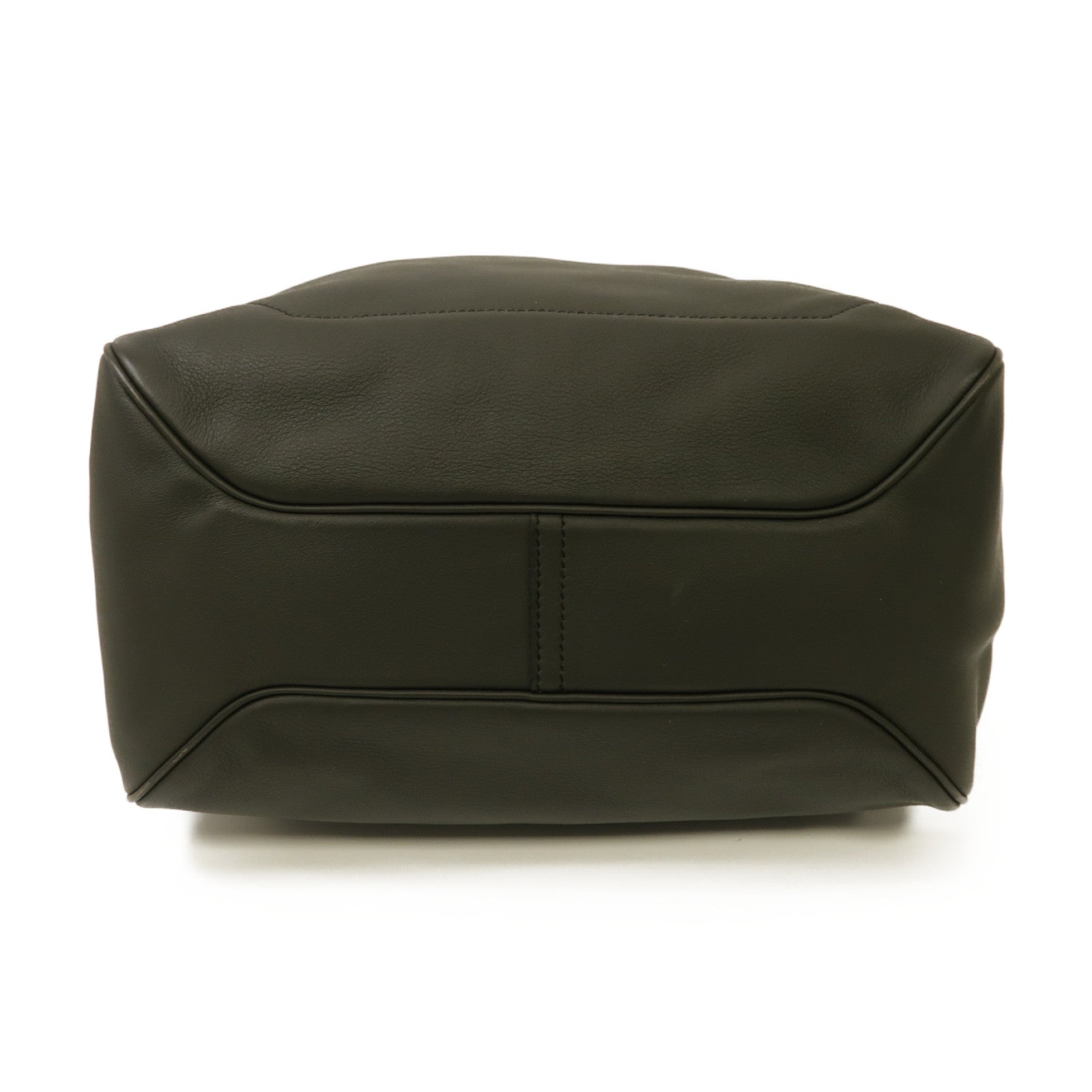 HERMES 【激減優惠】Evercolor皮革Shoulder Bag銀扣肩背袋深綠色