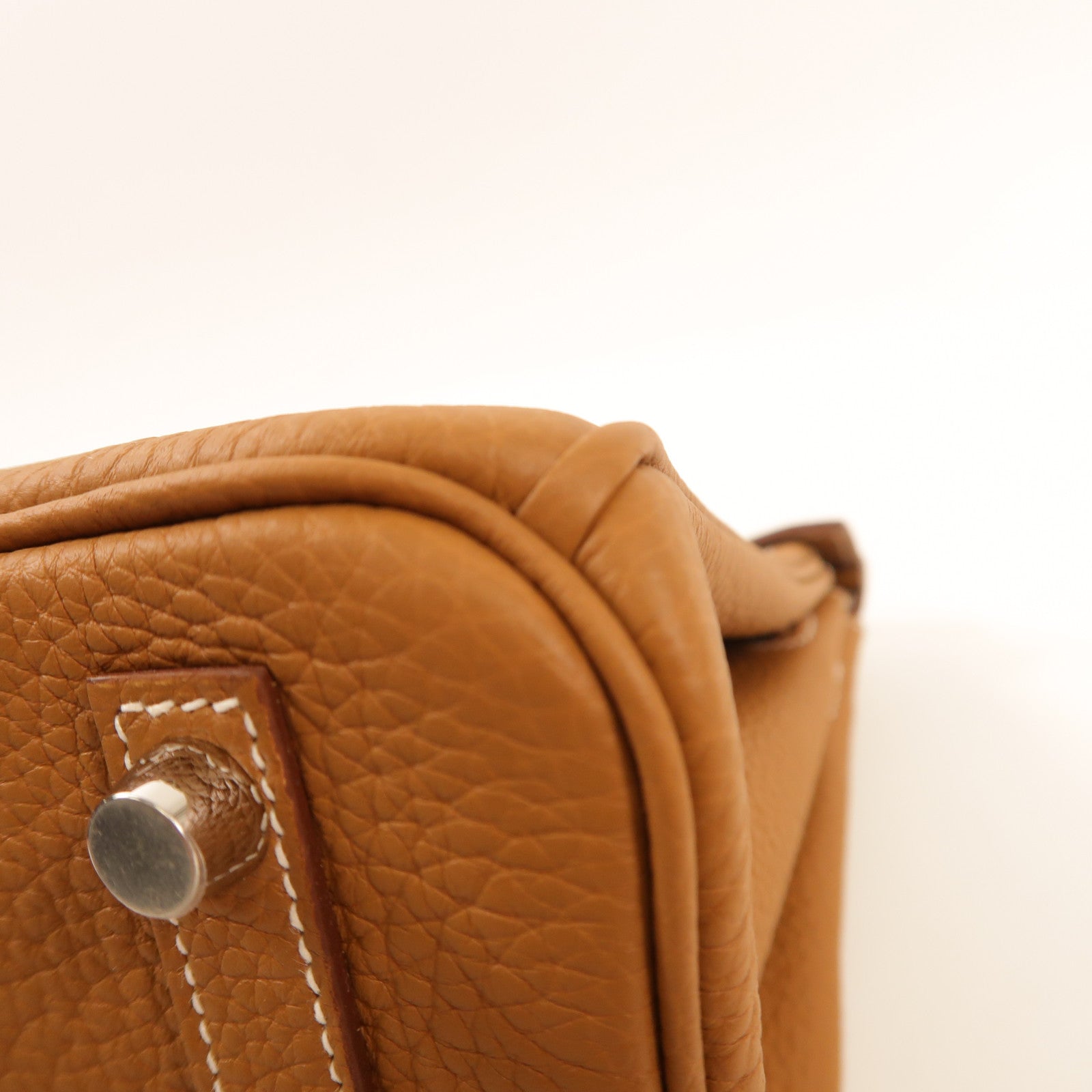 HERMES 【激減優惠】Togo皮革Birkin 25銀扣手挽袋Gold