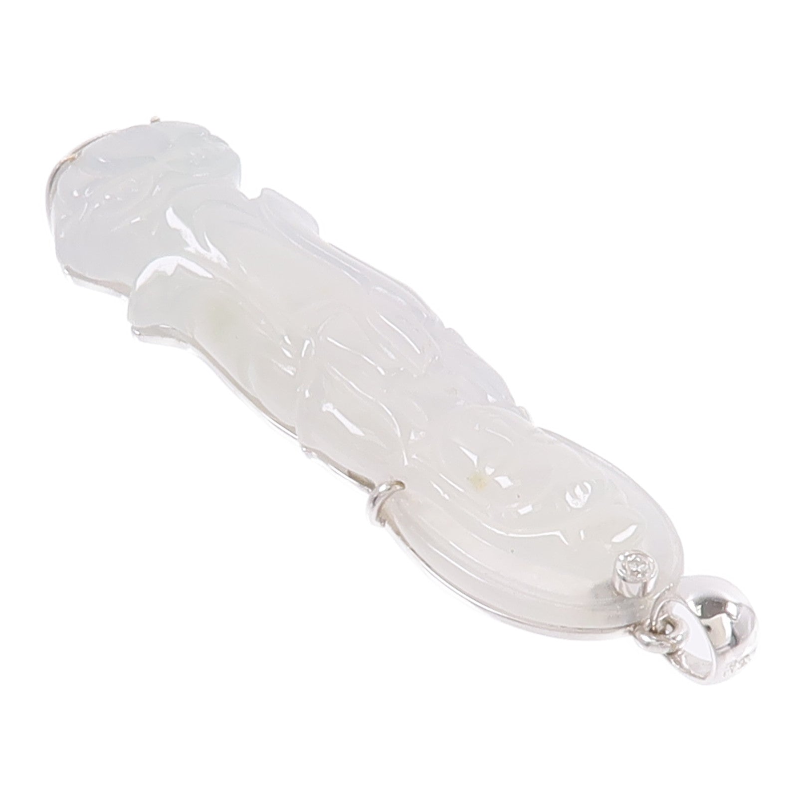 JEWELRY 18K白金Jade Pendant Top翡翠吊墜