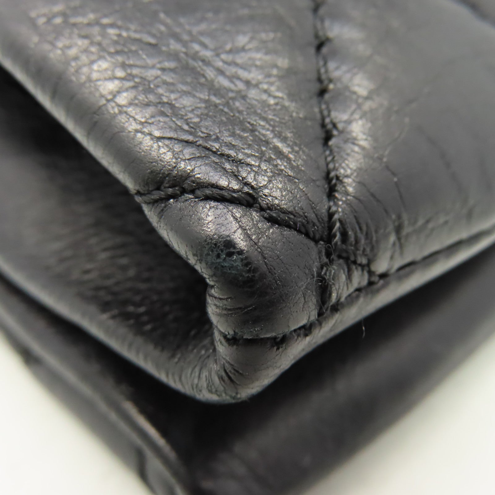 CHANEL 【激減優惠】菱格牛皮皮革Chain Shoulder Bag銀扣鏈帶肩背袋黑色