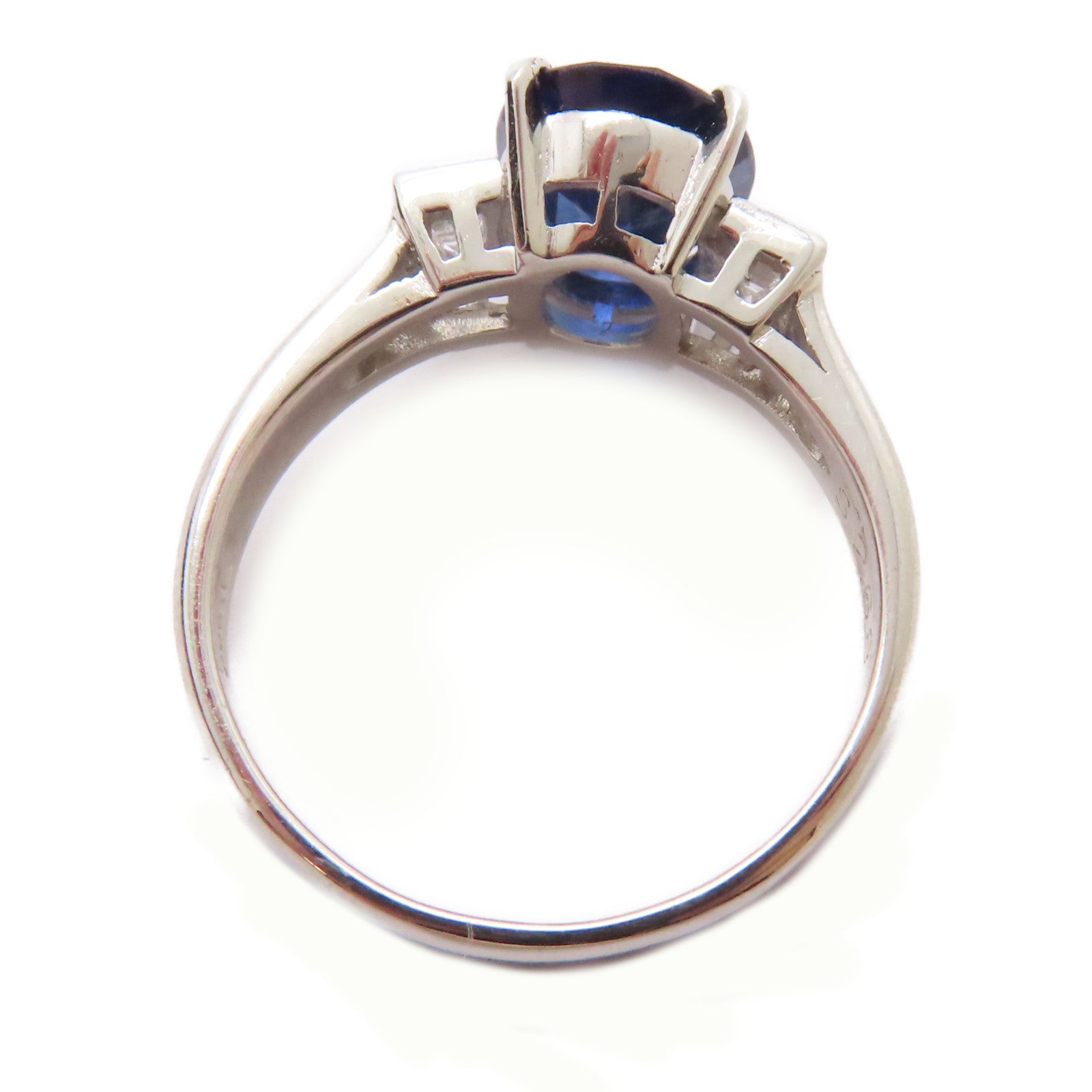 JEWELRY PT900鉑金Sapphire/Diamond Ring 2.68ct藍寶石/0.31ct鑽石戒指US#7