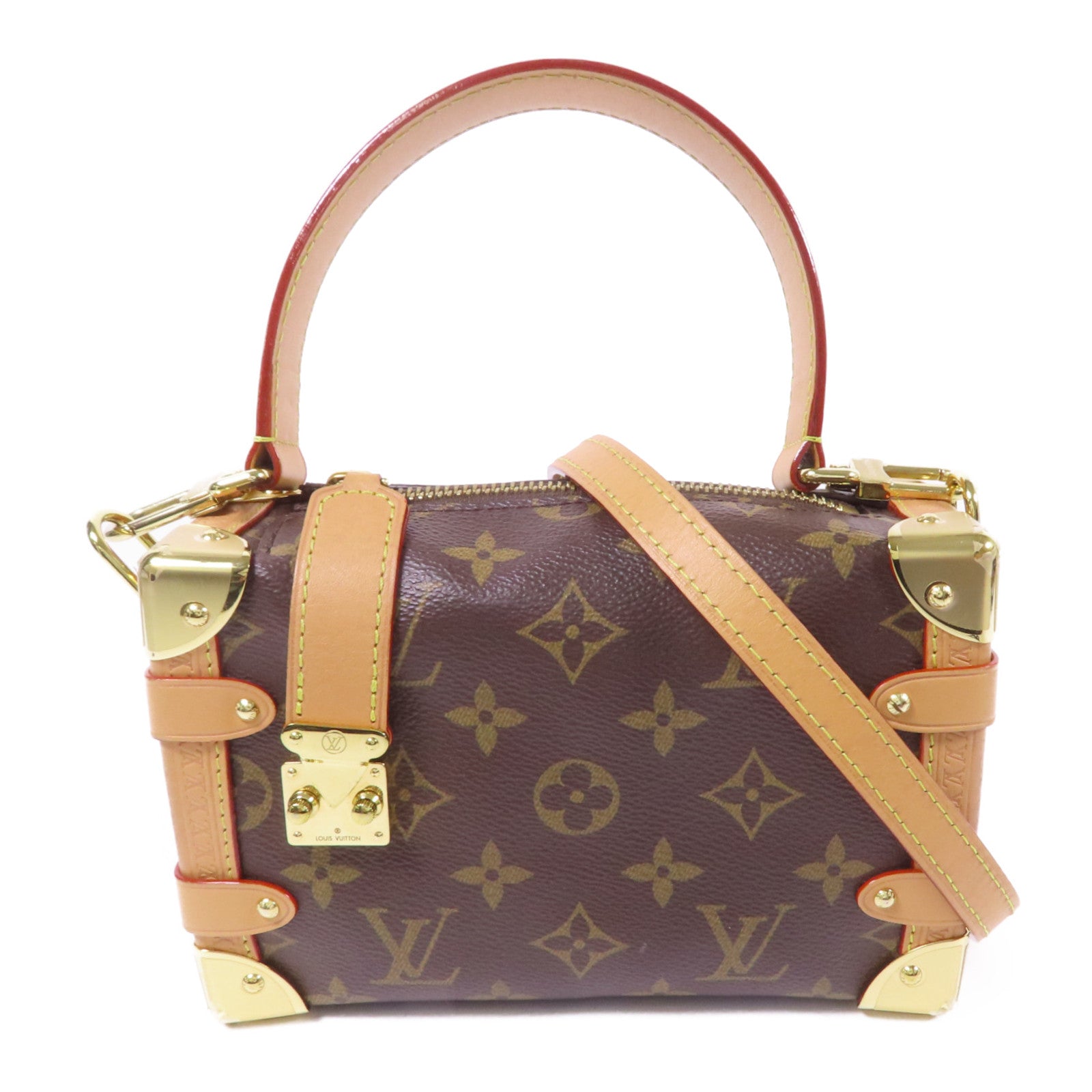 LOUIS VUITTON 【激減優惠】Monogram Side Trunk PM金扣手挽肩背兩用袋