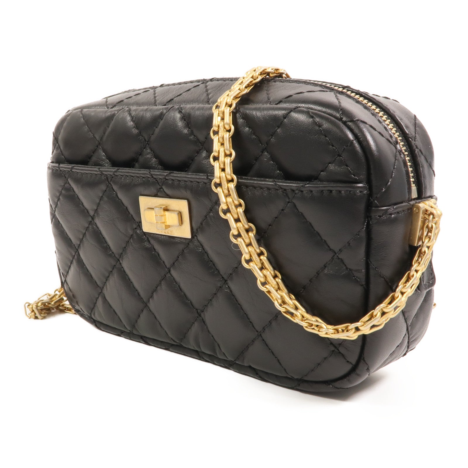 CHANEL 【激減優惠】牛皮皮革2.55 Camera Bag鏈帶肩背袋