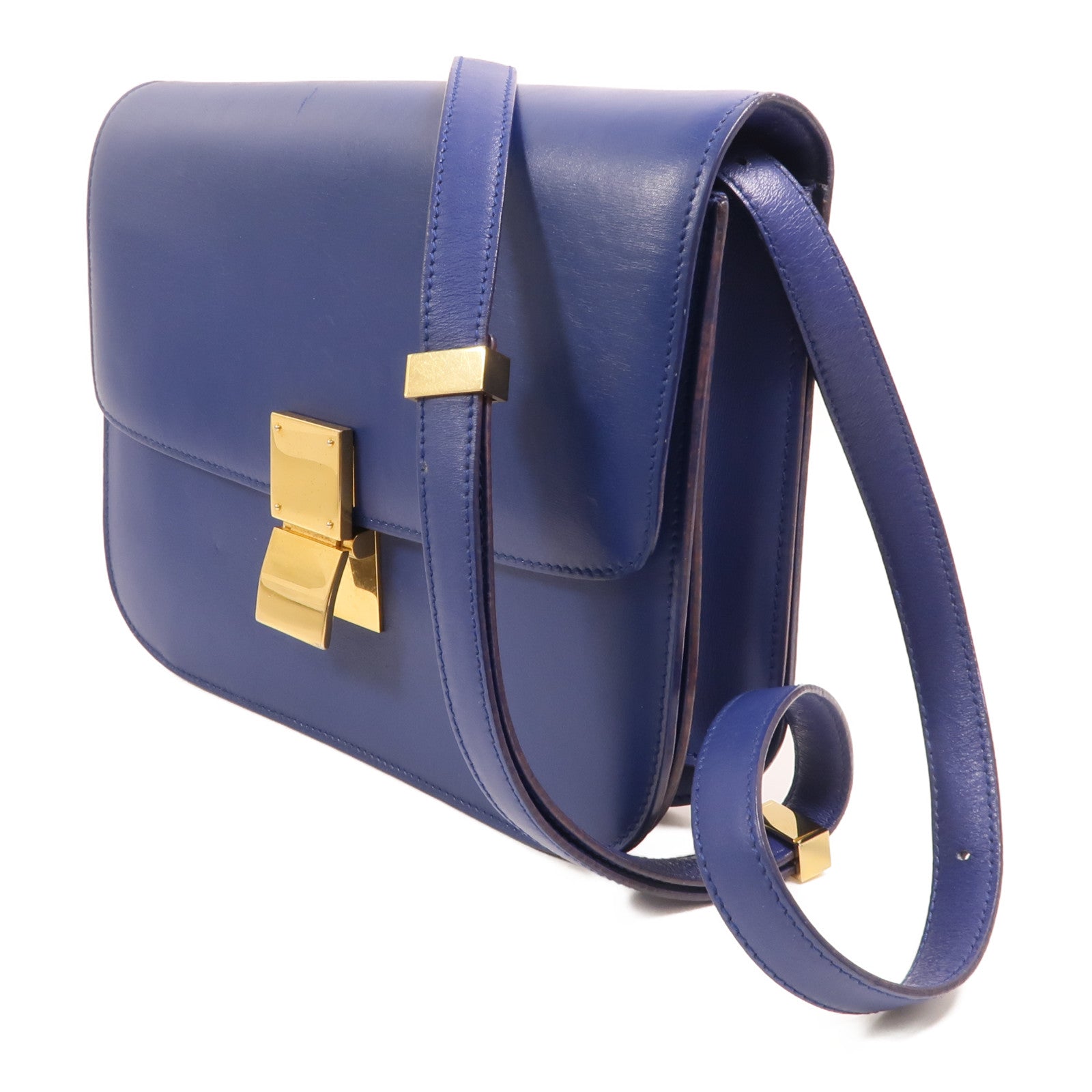 CELINE 牛皮皮革Classic Box金扣肩背袋
