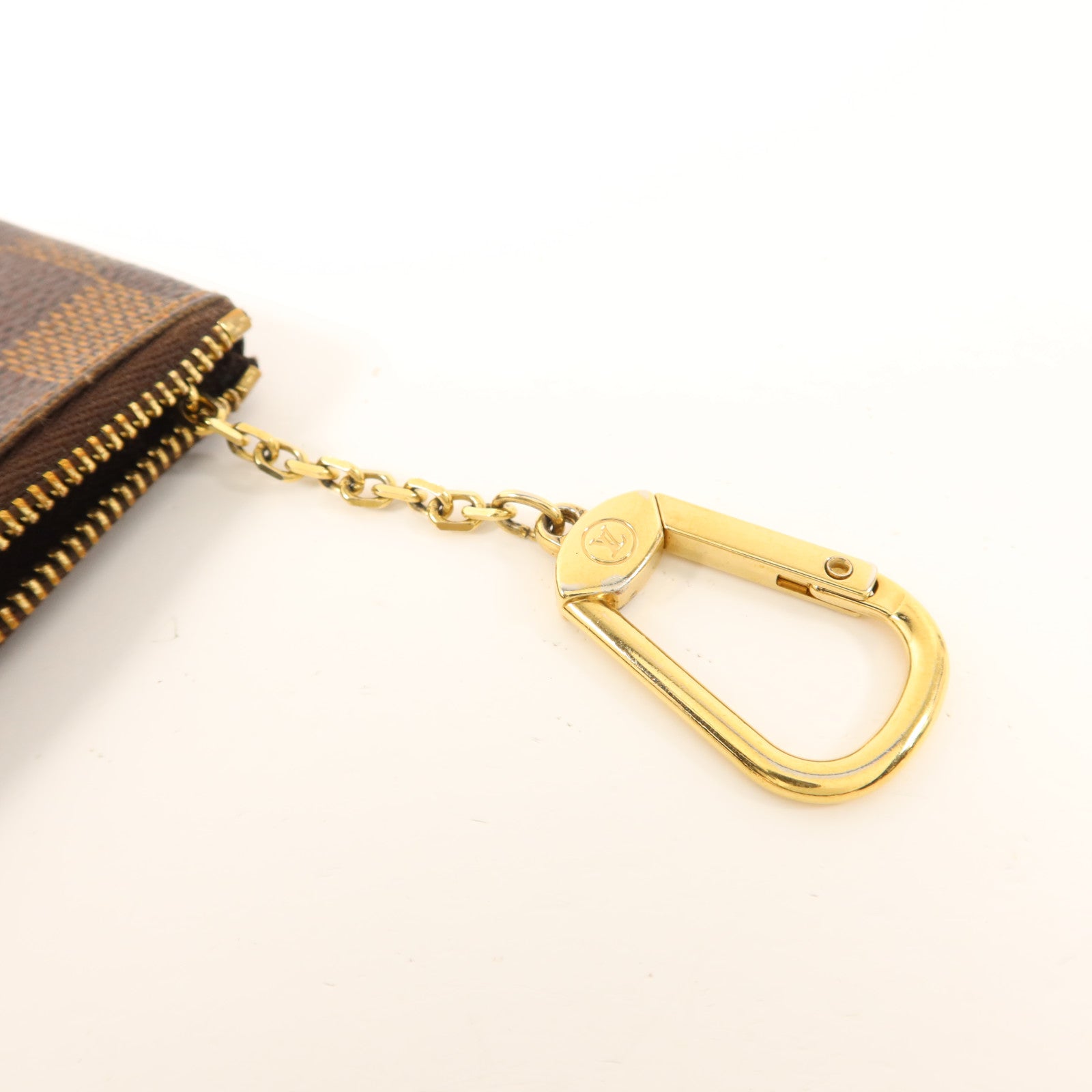 LOUIS VUITTON Damier Pochette Cles金扣零錢包