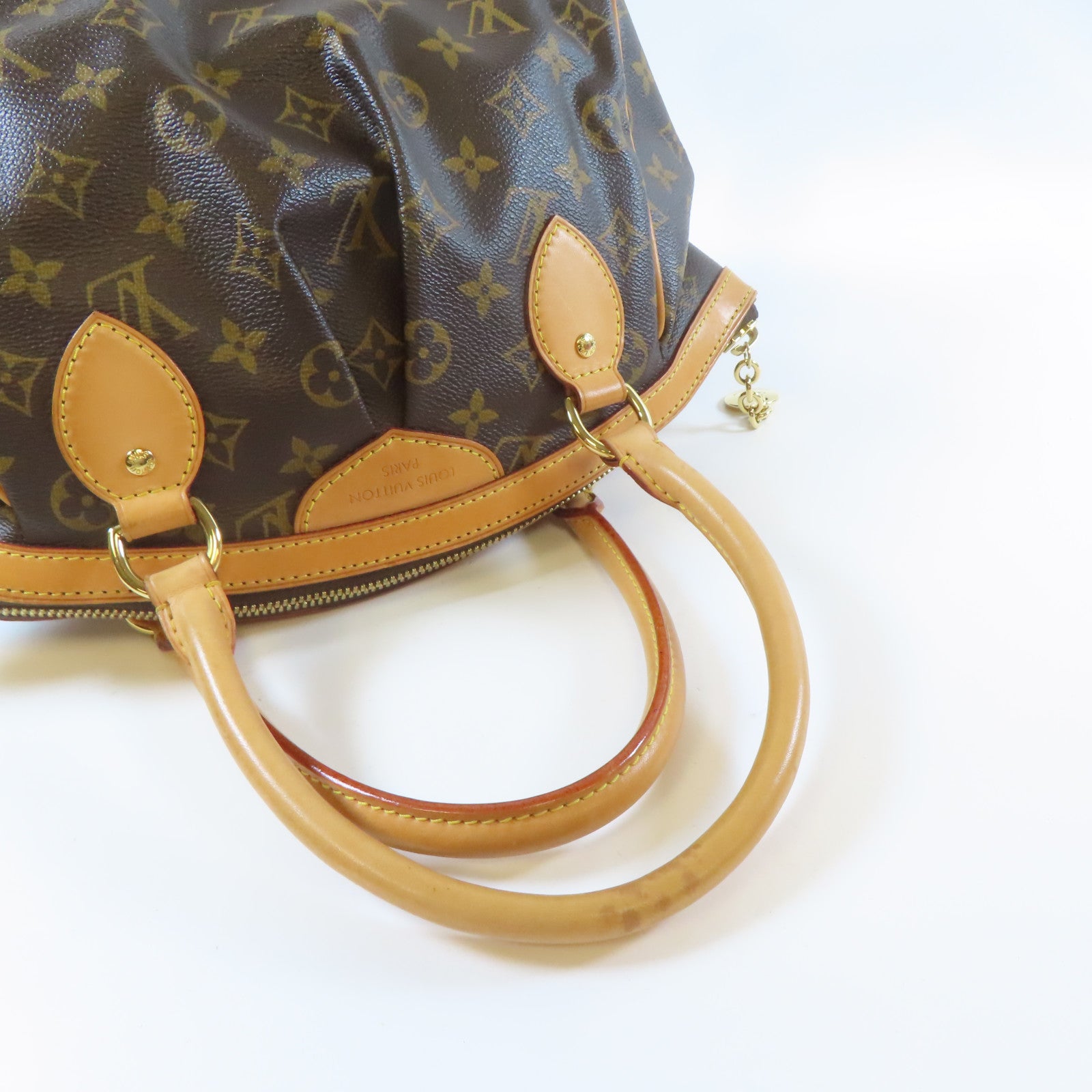LOUIS VUITTON Monogram Tivoli PM金扣手挽袋啡色
