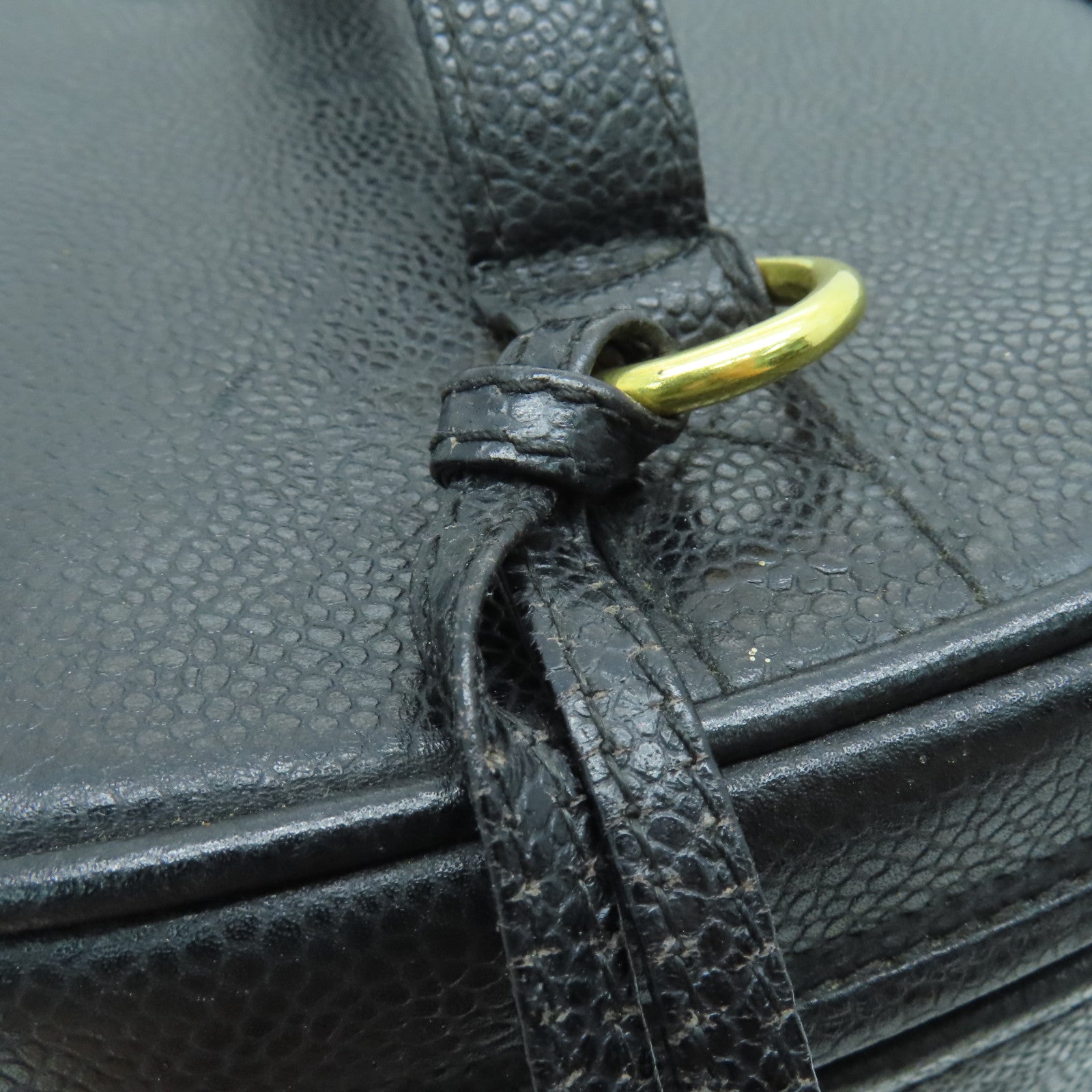 CHANEL 【清倉大減價】牛皮皮革Vintage Bag金扣手挽肩背兩用袋黑色