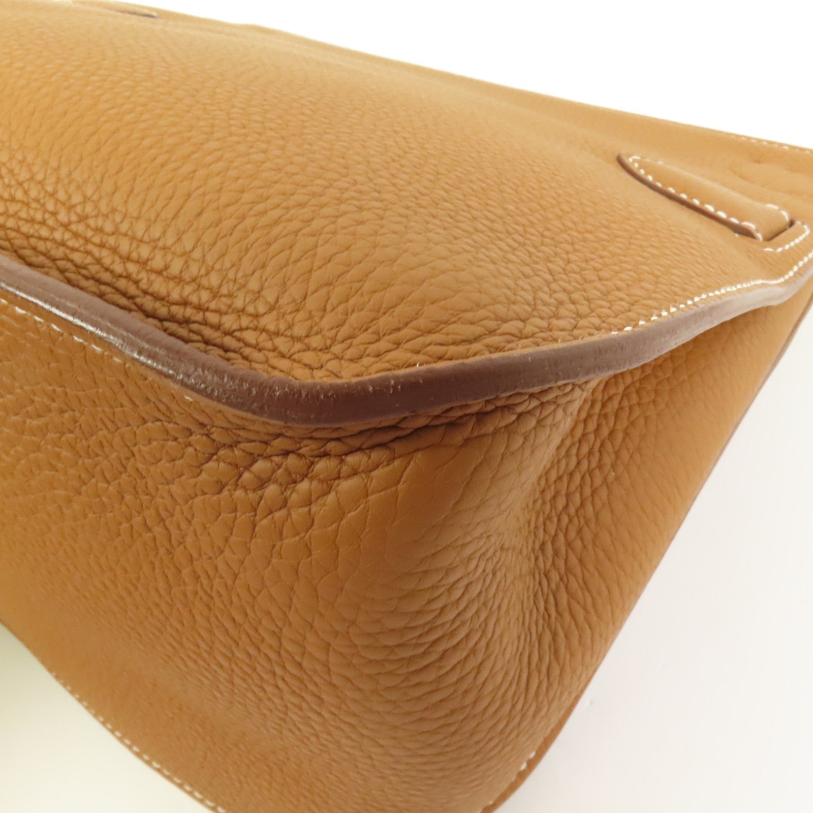 HERMES Clemence皮革Jypsiere 31銀扣肩背袋Gold