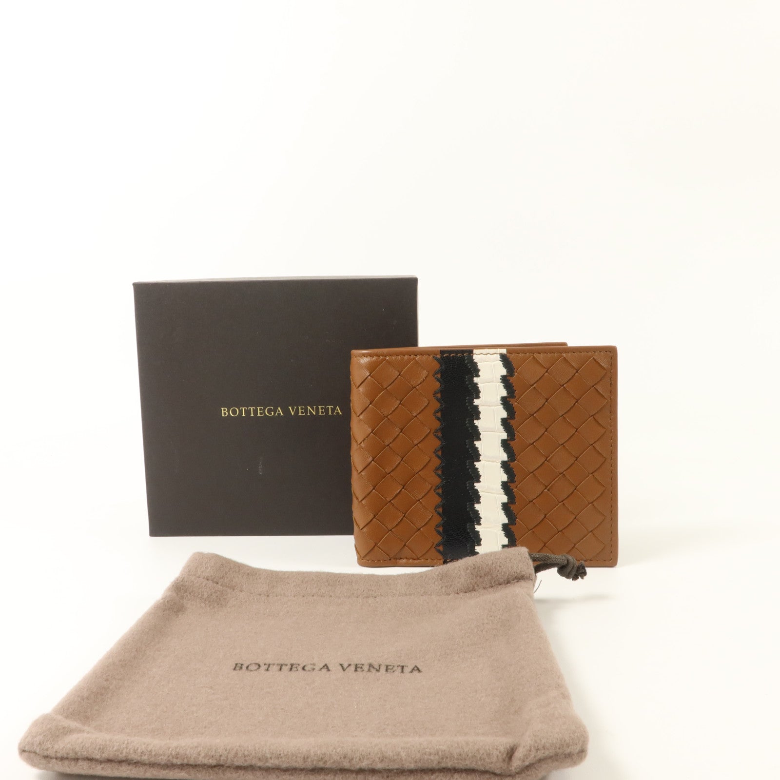 BOTTEGA VENETA 織紋皮革/鱷魚皮革Bifold Wallet錢包