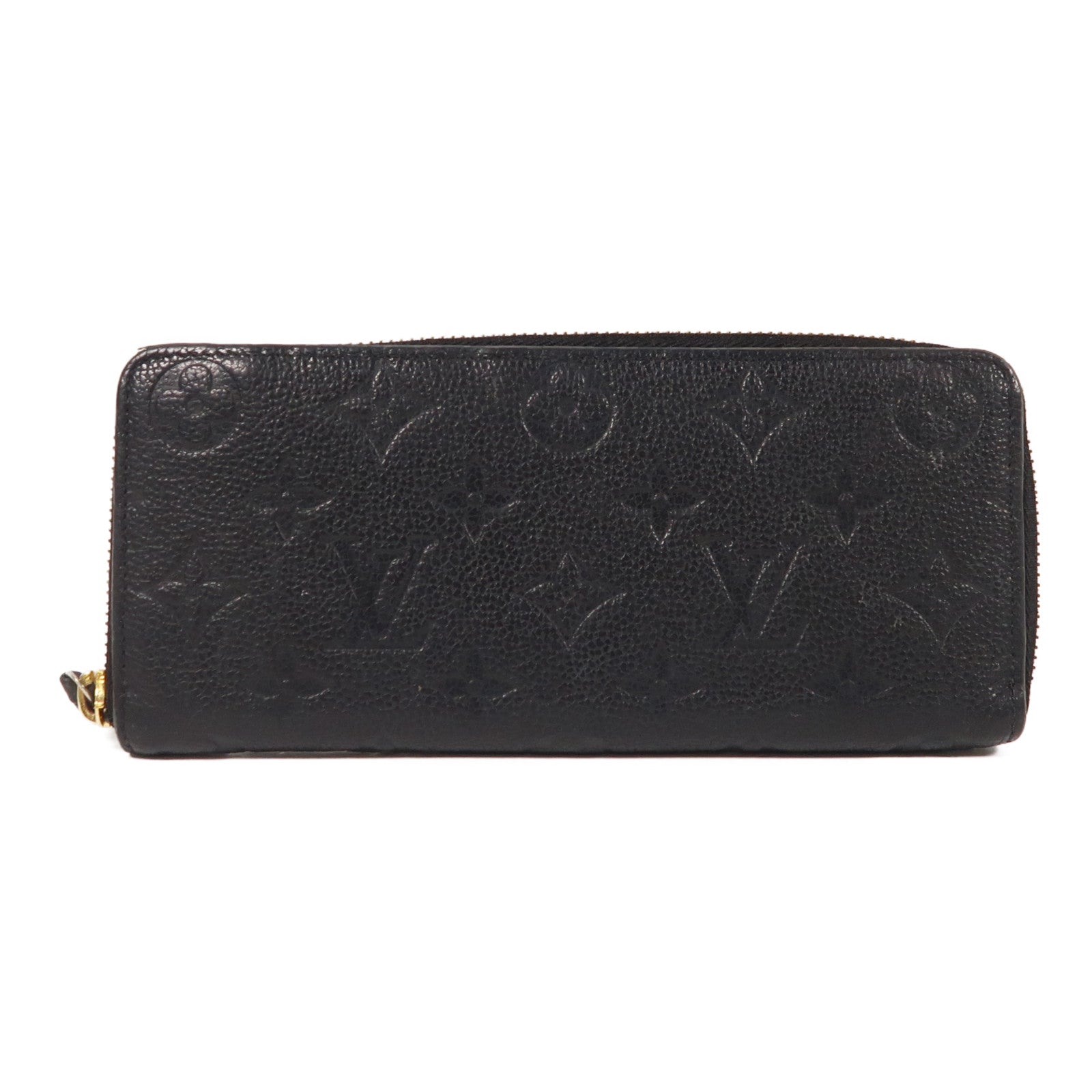 LOUIS VUITTON Monogram Empreinte Clemence Wallet金扣拉鏈長錢包