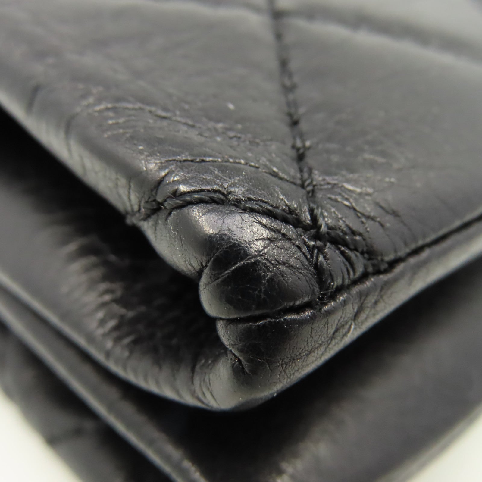 CHANEL 【激減優惠】菱格牛皮皮革Chain Shoulder Bag銀扣鏈帶肩背袋黑色